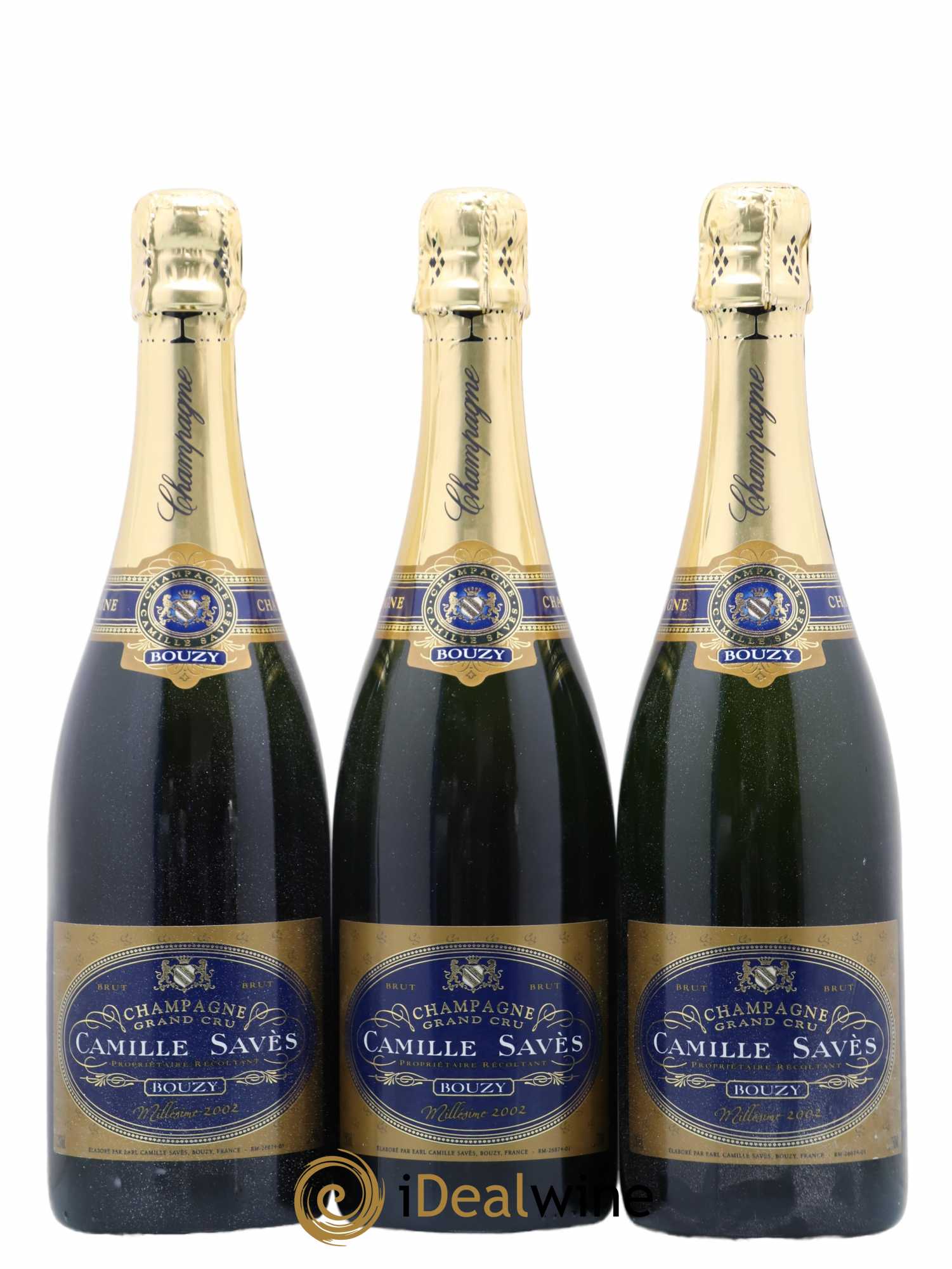 Champagne Grand cru Camille Savés 2002 - Posten von 3 Flaschen - 0