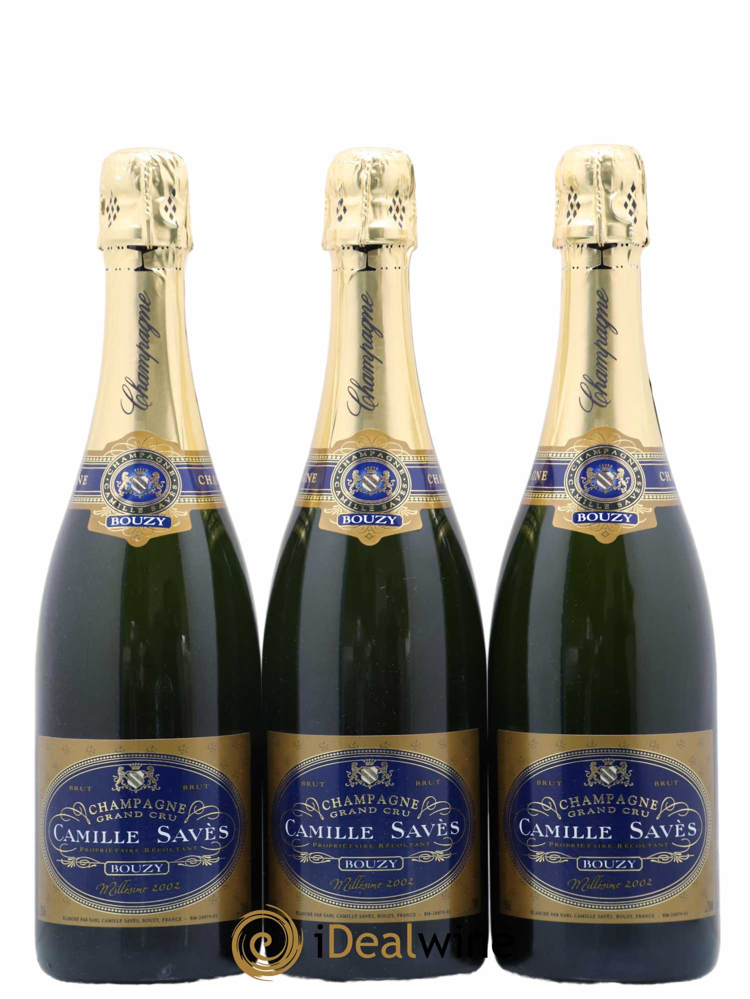 Champagne Grand cru Camille Savés 2002 - Posten von 3 Flaschen - 0