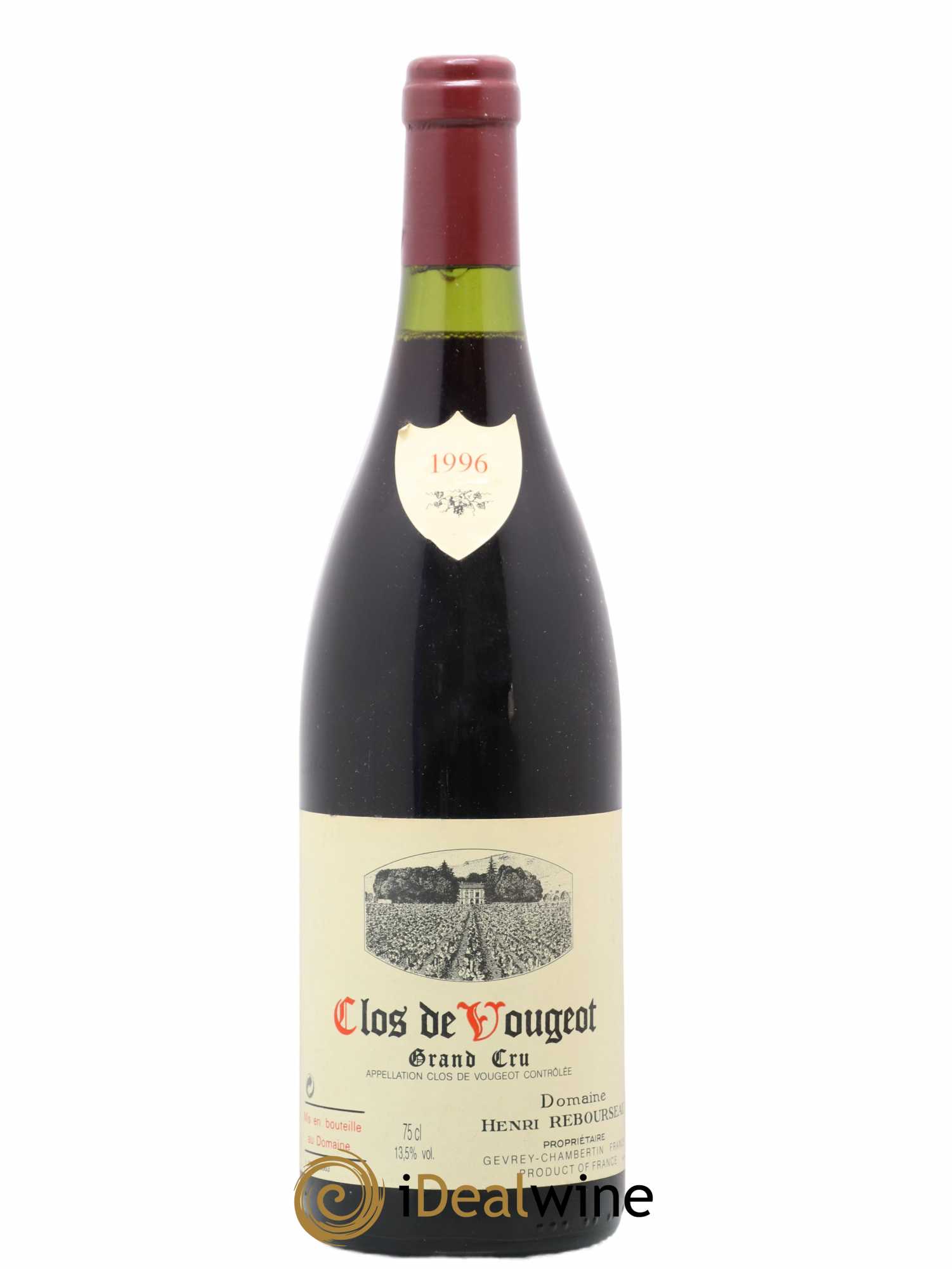 Clos de Vougeot Grand Cru Henri Rebourseau (Domaine) 1996 - Lot de 1 bouteille - 0