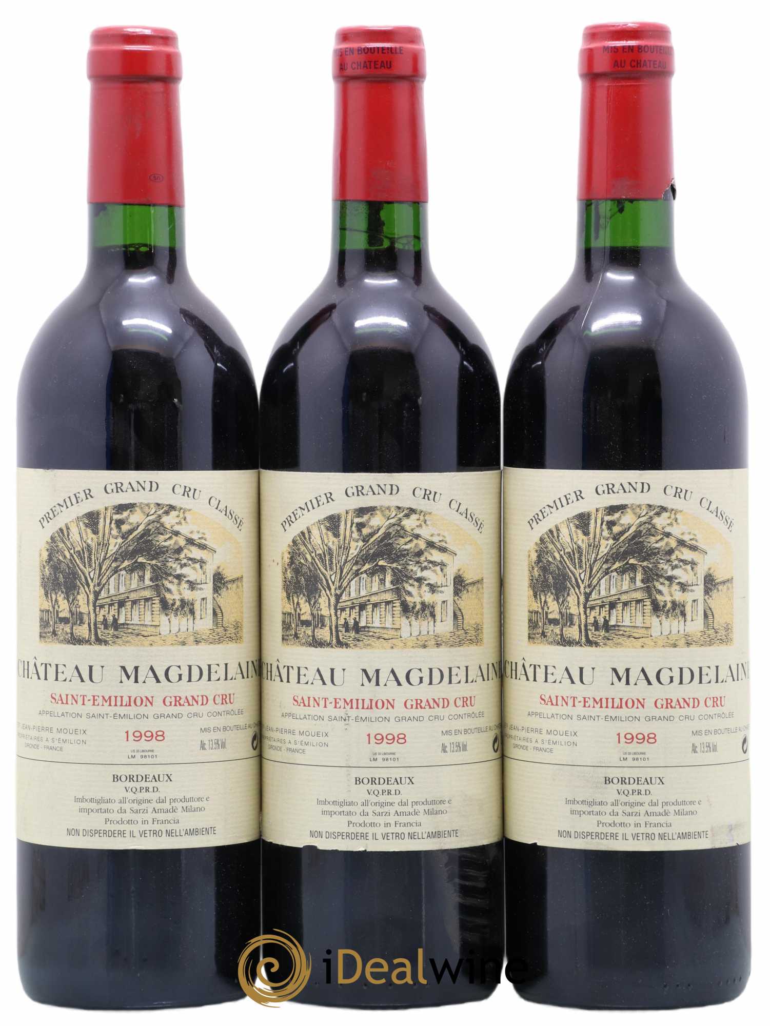 Château Magdelaine 1998 - Lot de 3 bouteilles - 0