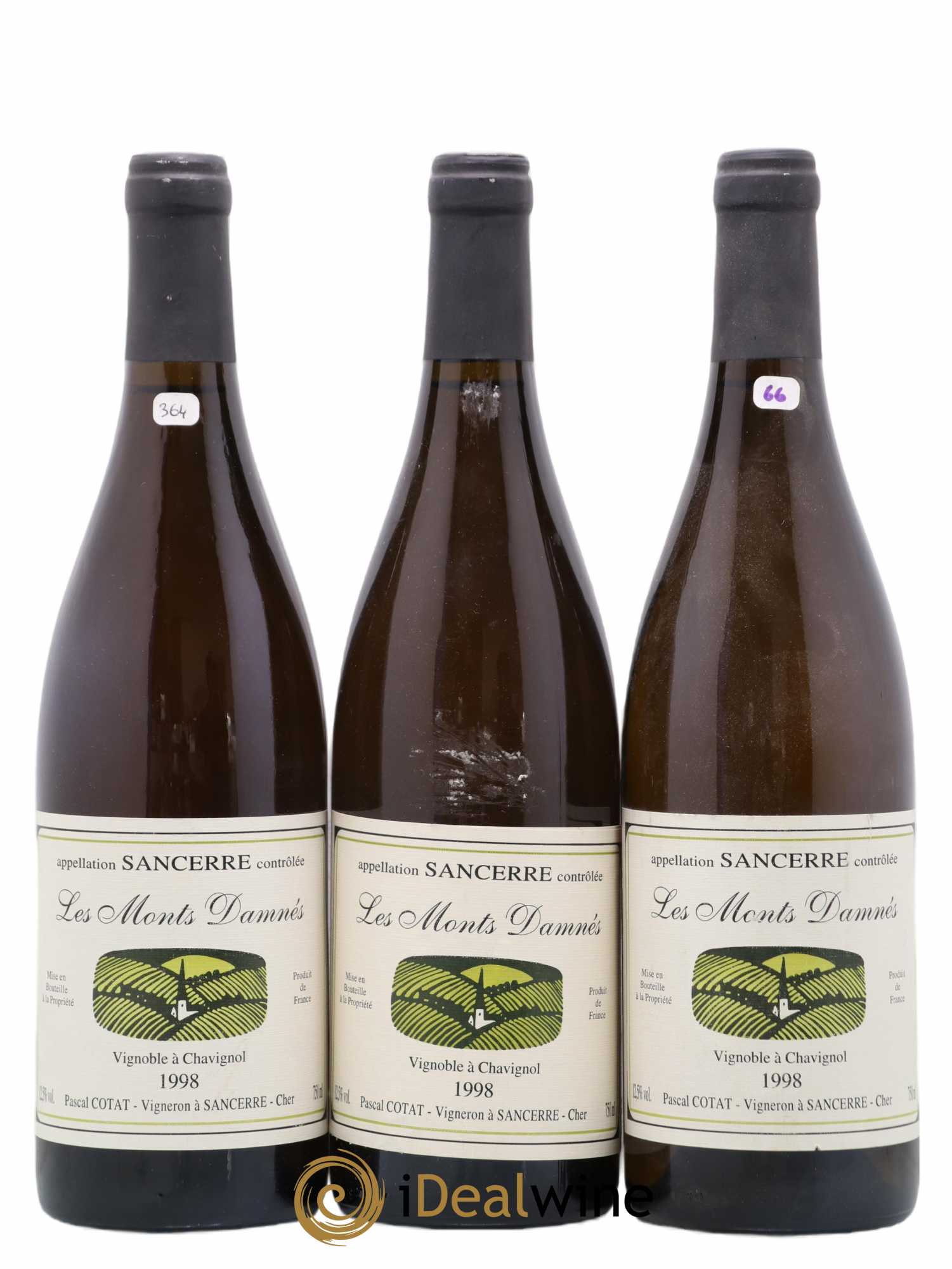 Sancerre Les Monts Damnés Pascal Cotat 1998 - Lot de 3 bouteilles - 0