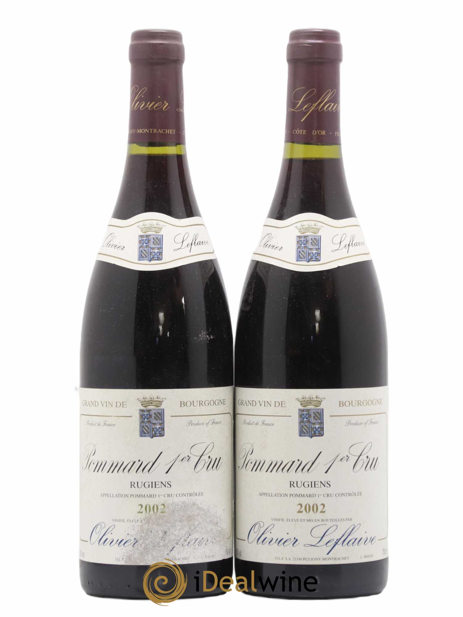 Pommard 1er Cru Rugiens Olivier Leflaive 2002 - Lot de 2 bouteilles - 0