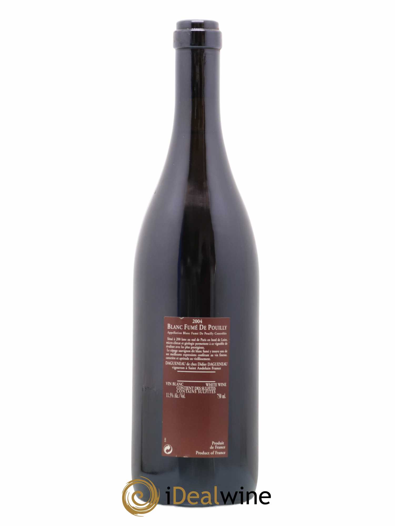 Vin de France (anciennement Pouilly-Fumé) Pur Sang Dagueneau (Domaine Didier - Louis-Benjamin) 2004 - Lot de 1 bouteille - 1