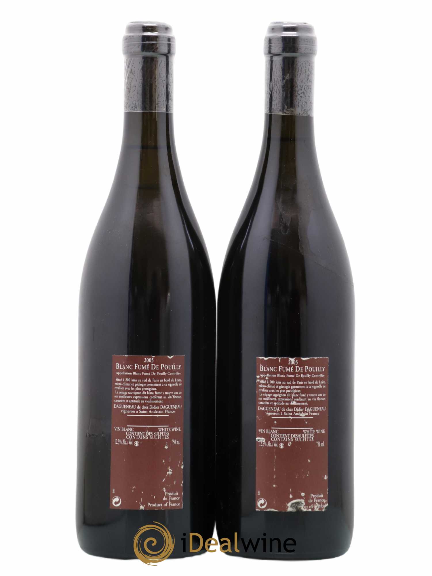 Vin de France (anciennement Pouilly-Fumé) Pur Sang Dagueneau (Domaine Didier - Louis-Benjamin) 2005 - Lot de 2 bouteilles - 1