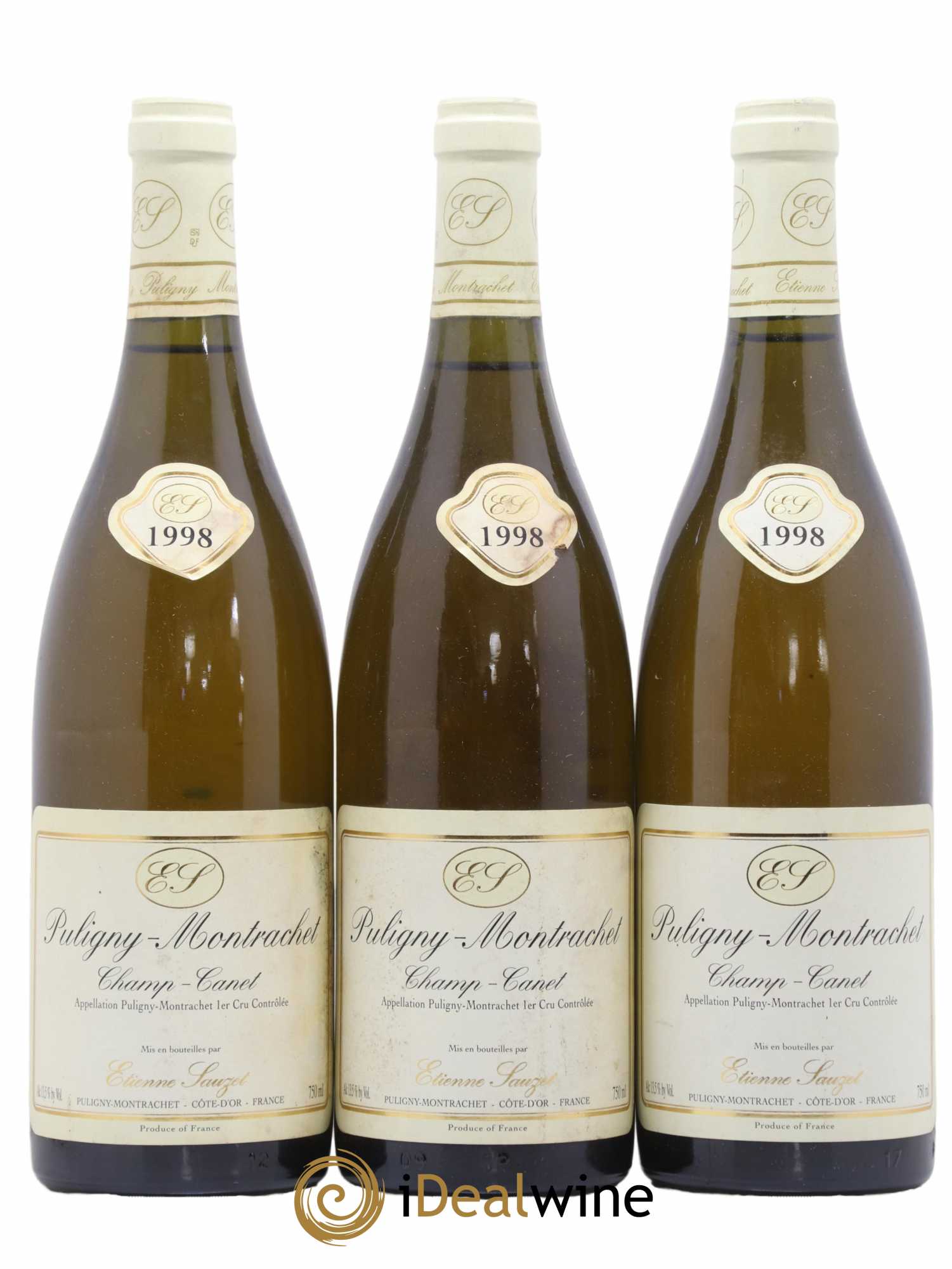 Puligny-Montrachet 1er Cru Champ Canet Etienne Sauzet 1998 - Lot de 3 bouteilles - 0