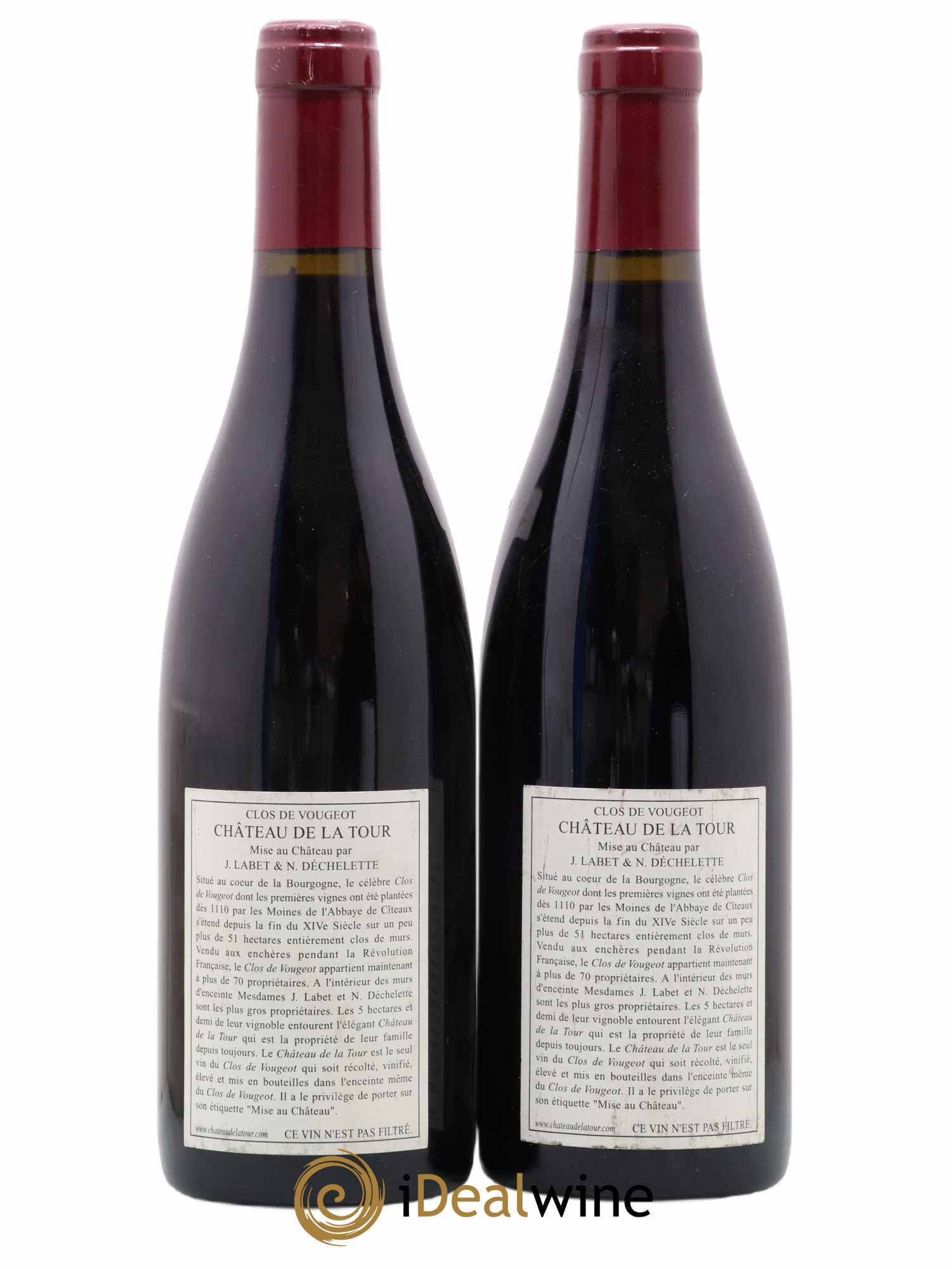 Clos de Vougeot Grand Cru Château de La Tour 2005 - Lot de 2 bouteilles - 1