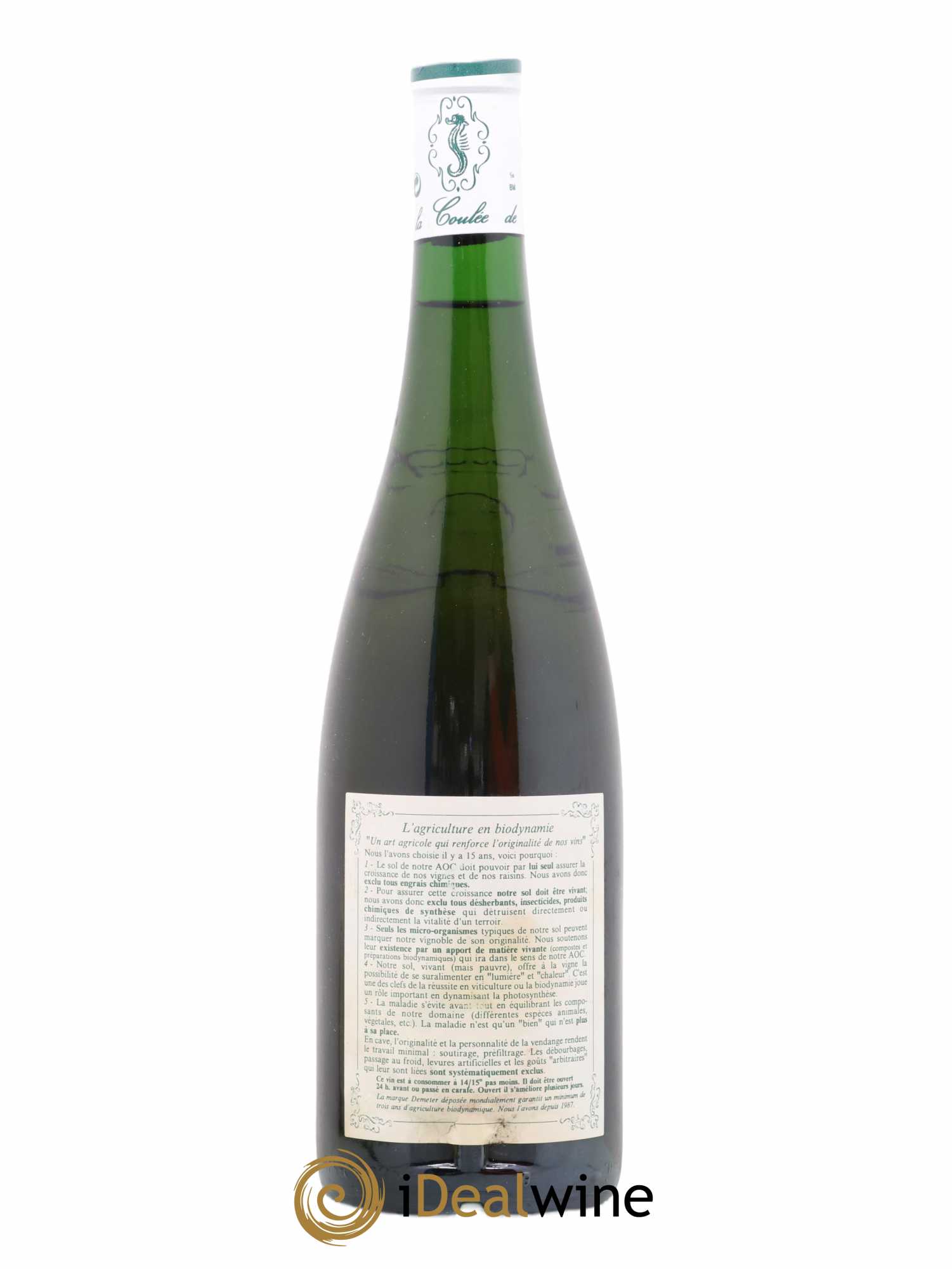 Savennières Clos de la Coulée de Serrant Vignobles de la Coulée de Serrant - Nicolas Joly 1995 - Lot de 1 bouteille - 1