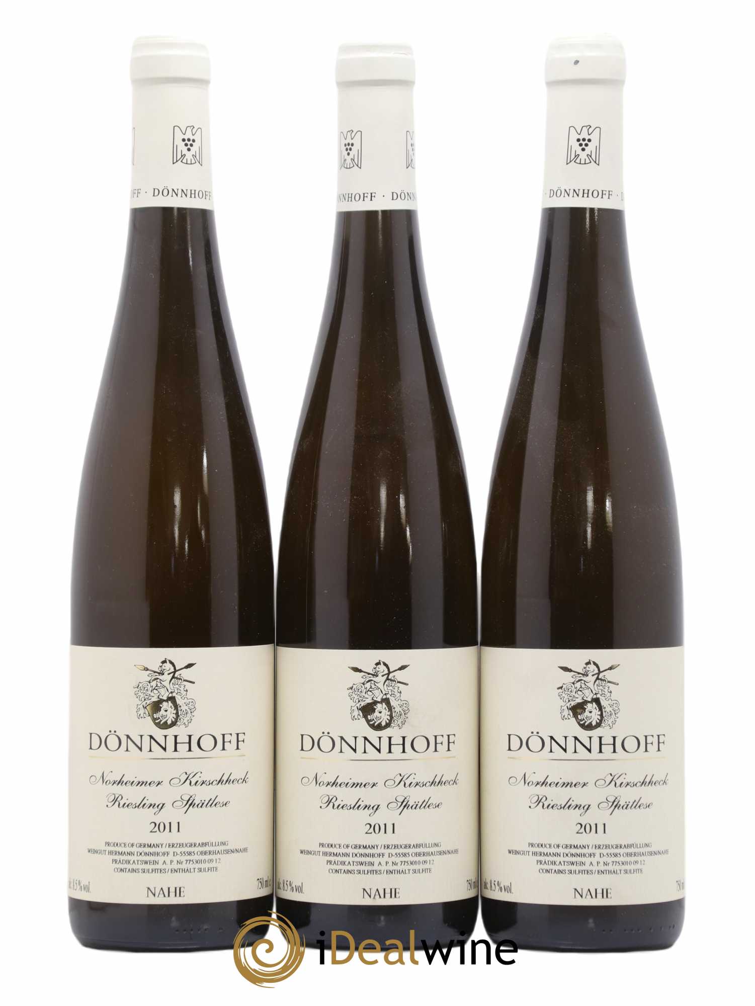 Riesling Donnhoff Norheimer Kirschheck Spatlese 2011 - Lot de 3 bouteilles - 0