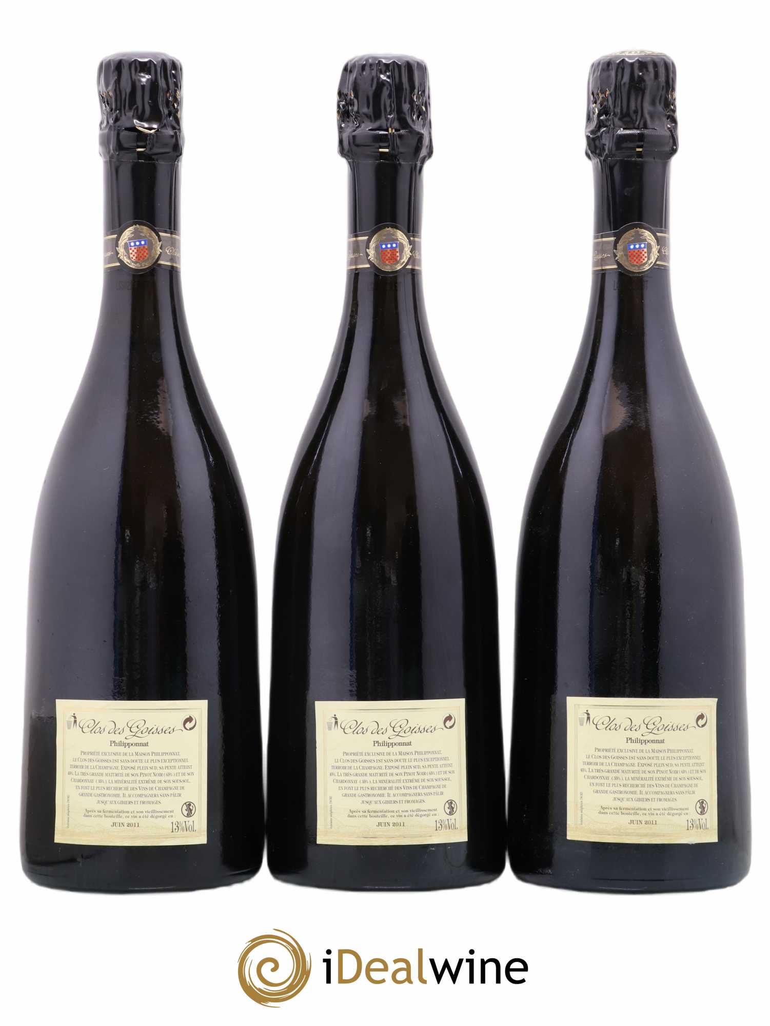 Clos des Goisses Philipponnat 2002 - Lot de 3 bouteilles - 1