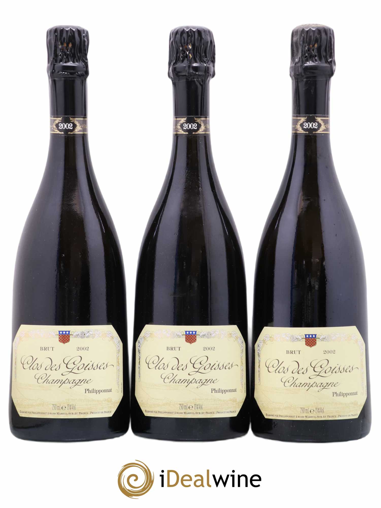 Clos des Goisses Philipponnat 2002 - Lot de 3 bouteilles - 0