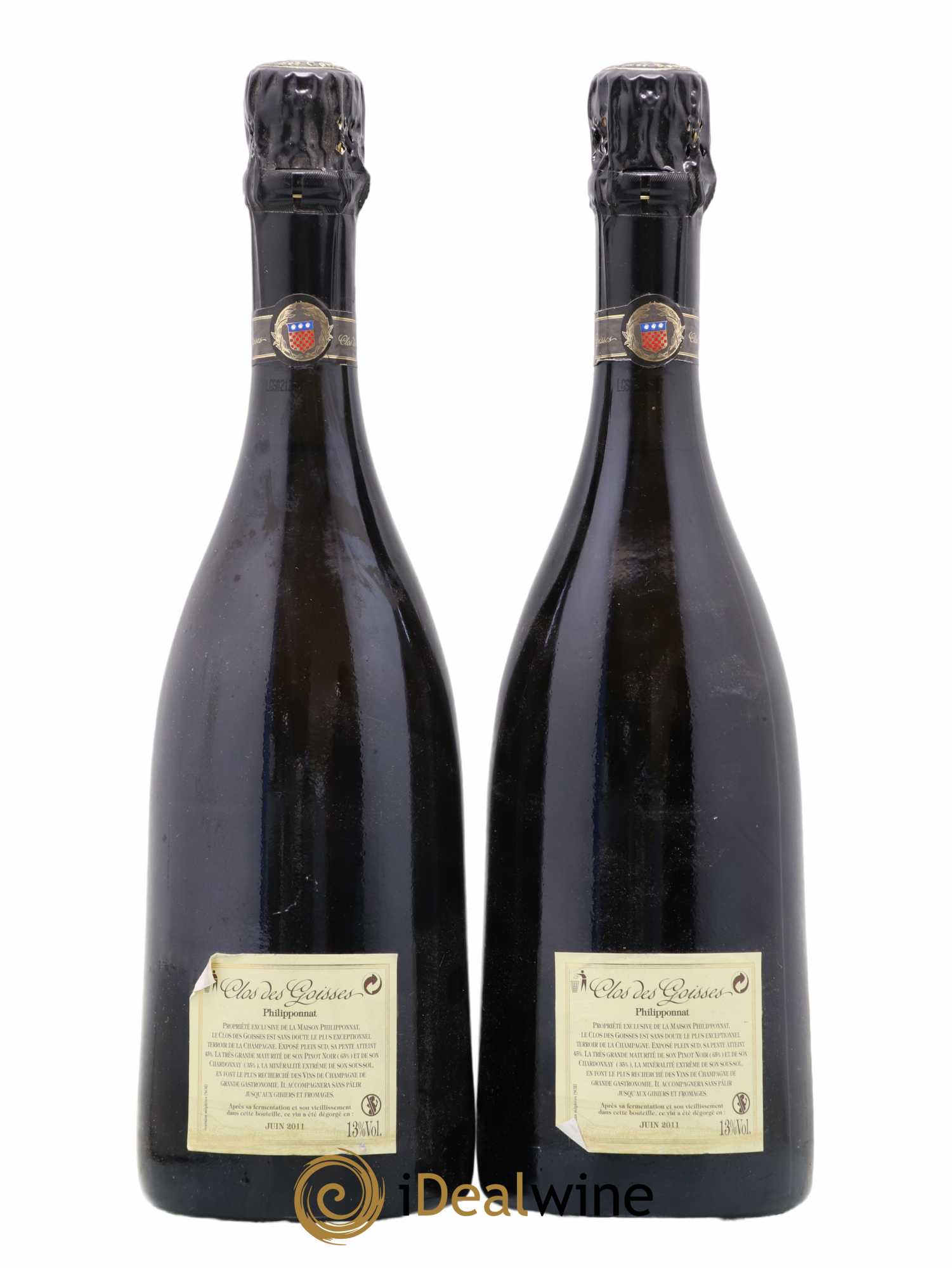 Clos des Goisses Philipponnat 2002 - Lot de 2 bouteilles - 1
