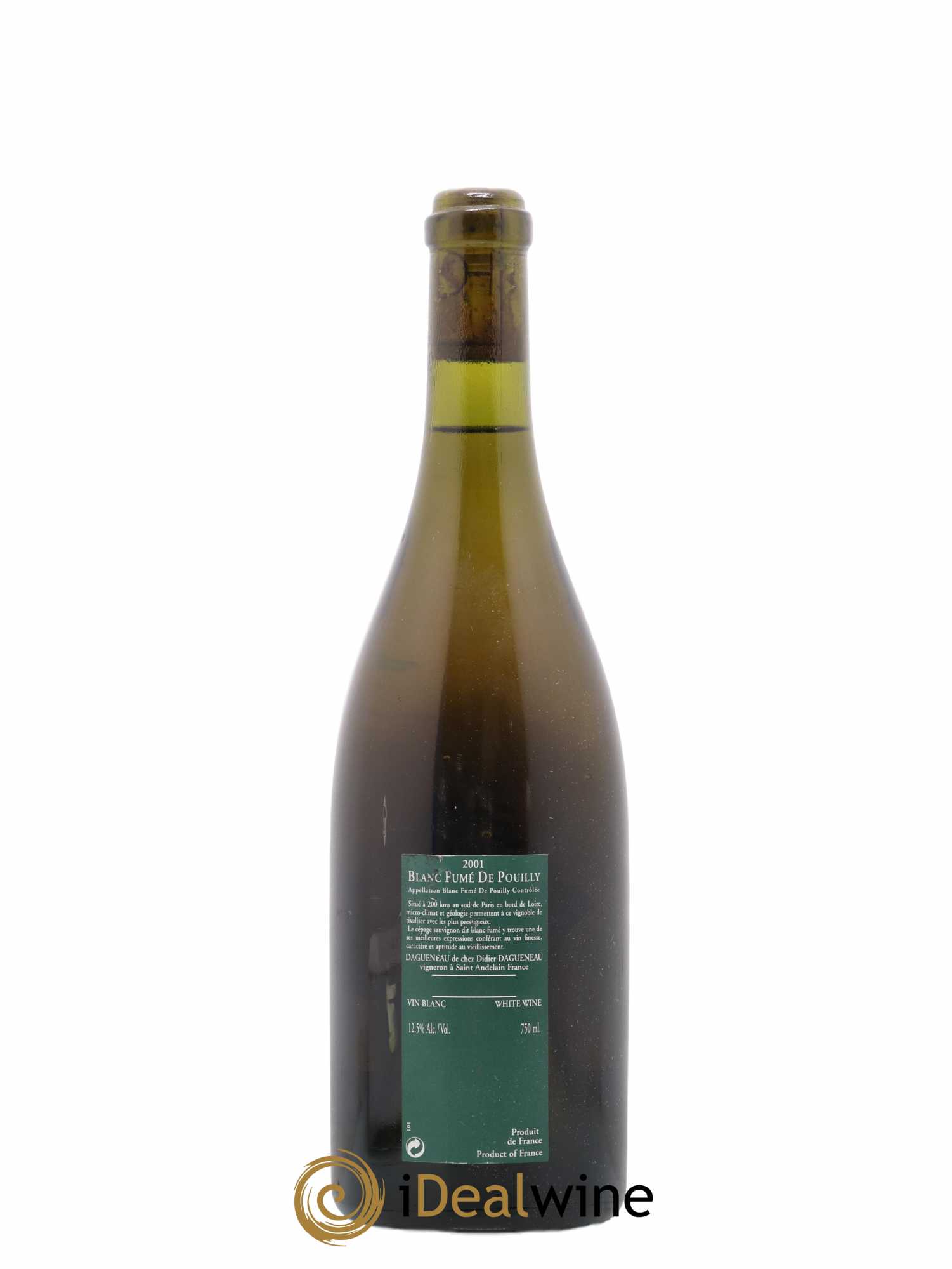 Vin de France (anciennement Pouilly-Fumé) Silex Dagueneau (Domaine Didier - Louis-Benjamin) 2001 - Lot de 1 bouteille - 1
