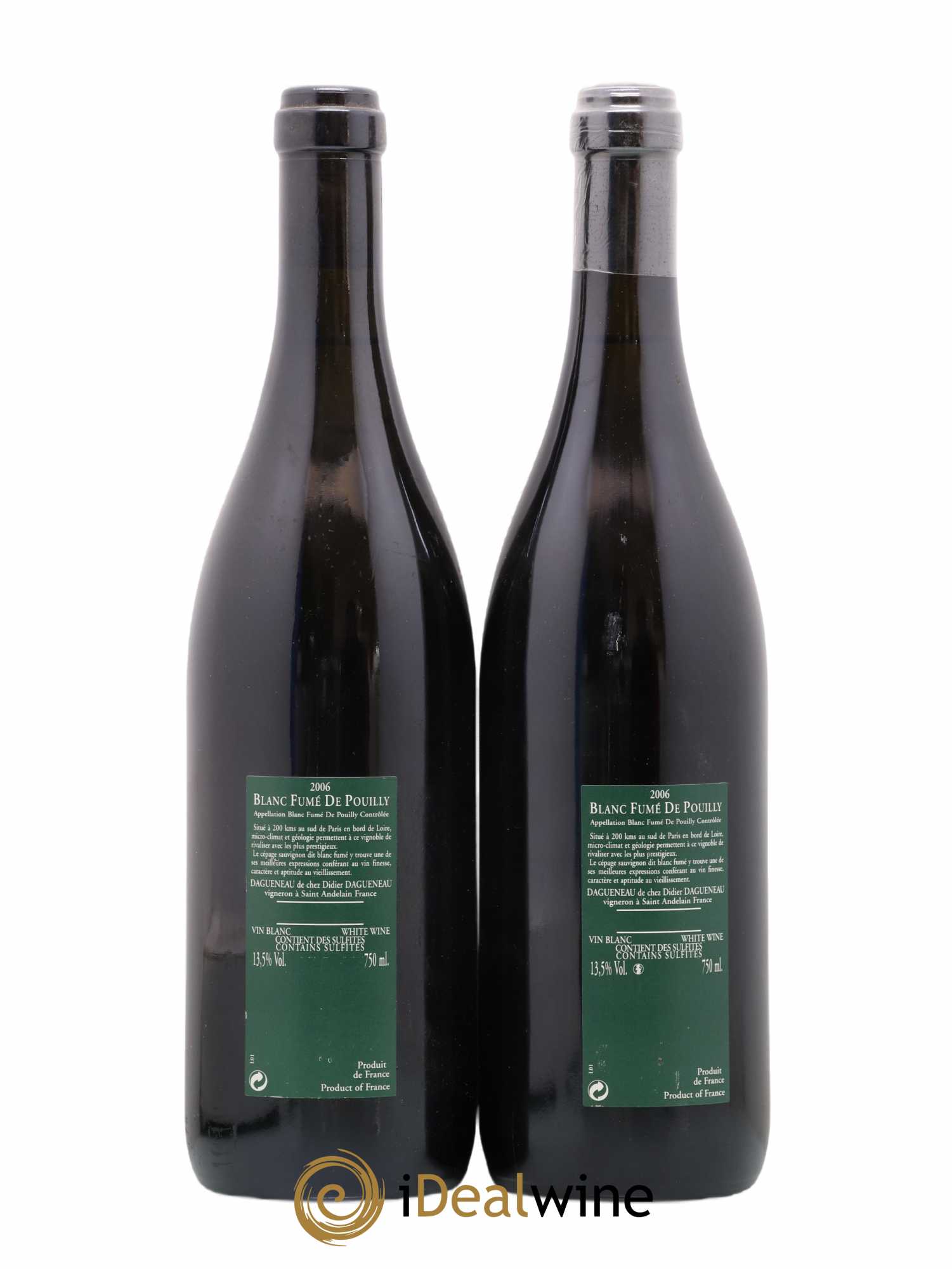 Vin de France (anciennement Pouilly-Fumé) Silex Dagueneau (Domaine Didier - Louis-Benjamin) 2006 - Lot de 2 bouteilles - 1