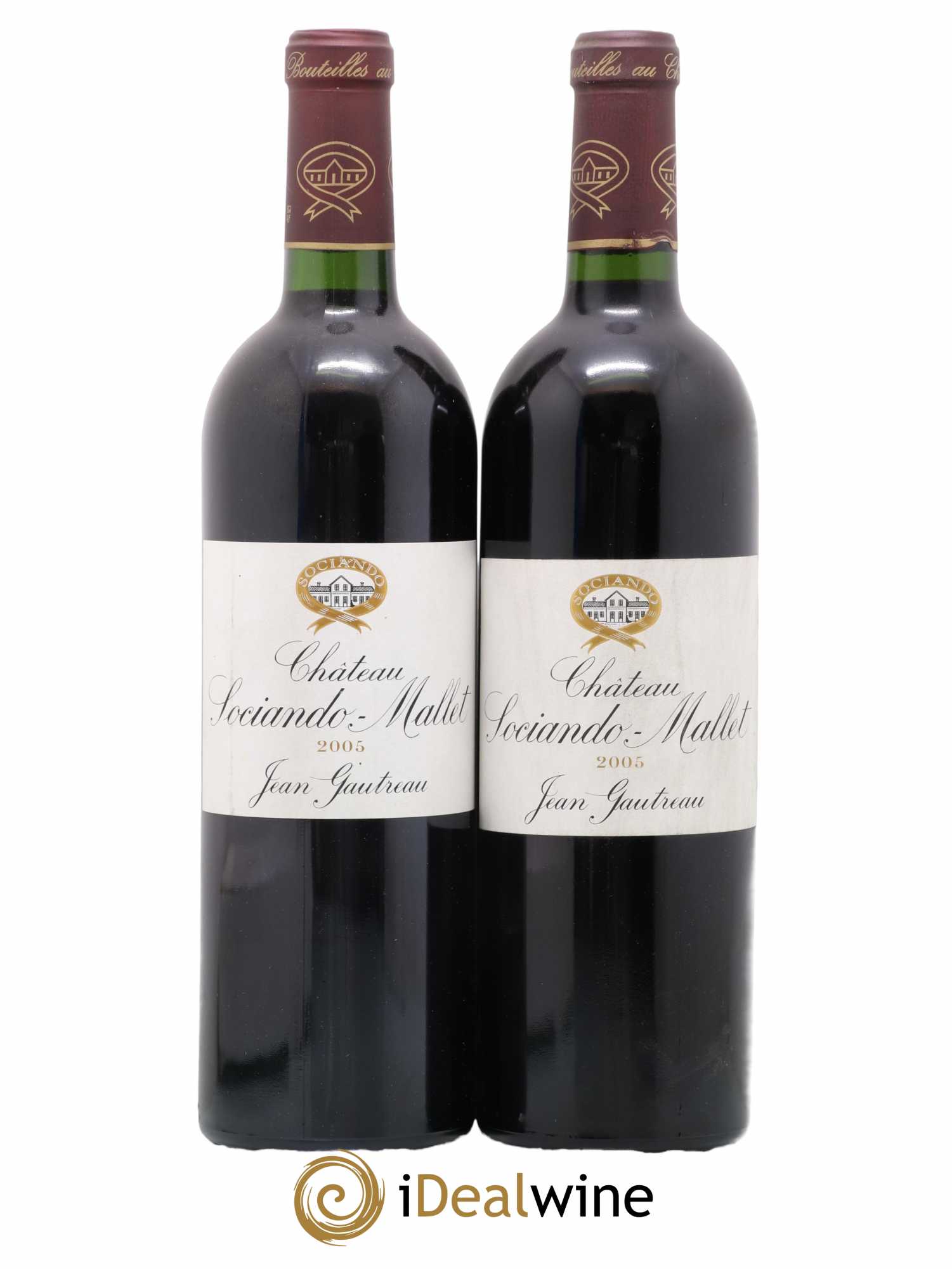 Château Sociando Mallet 2005 - Lot de 2 bouteilles - 0