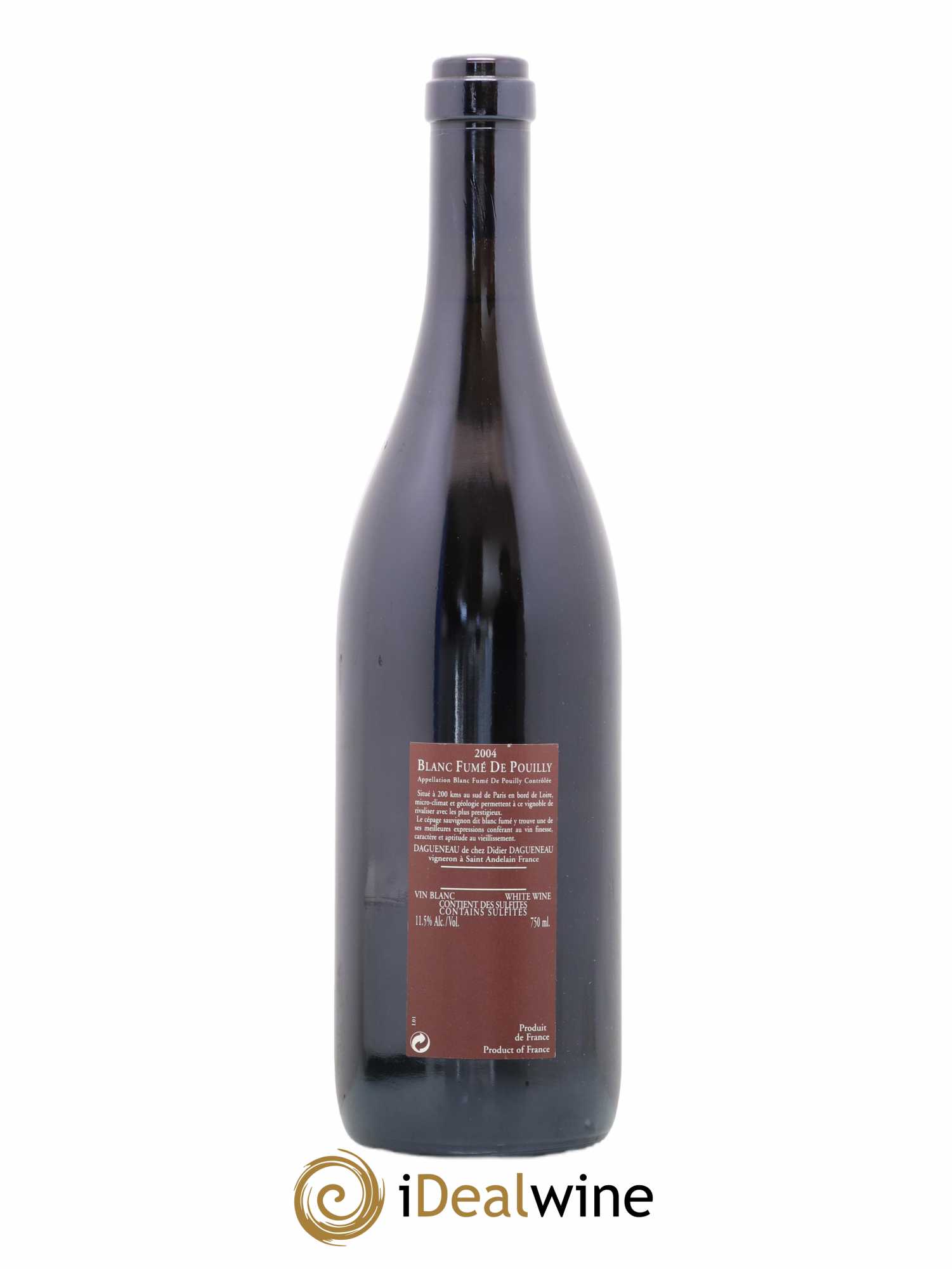 Vin de France (anciennement Pouilly-Fumé) Pur Sang Dagueneau (Domaine Didier - Louis-Benjamin) 2004 - Lot de 1 bouteille - 1