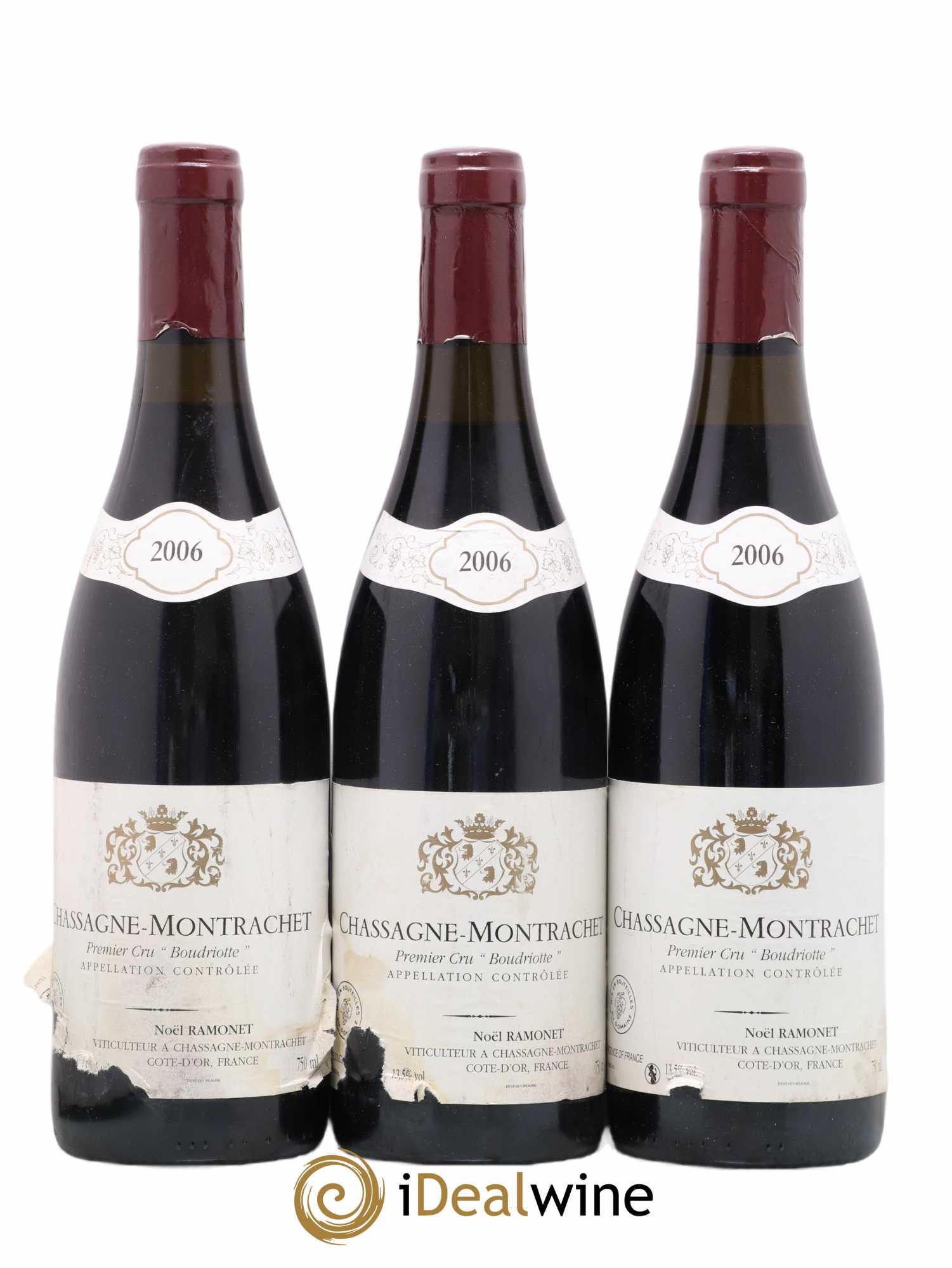 Chassagne-Montrachet 1er Cru Boudriotte Ramonet (Domaine) 2006 - Lot de 3 bouteilles - 0