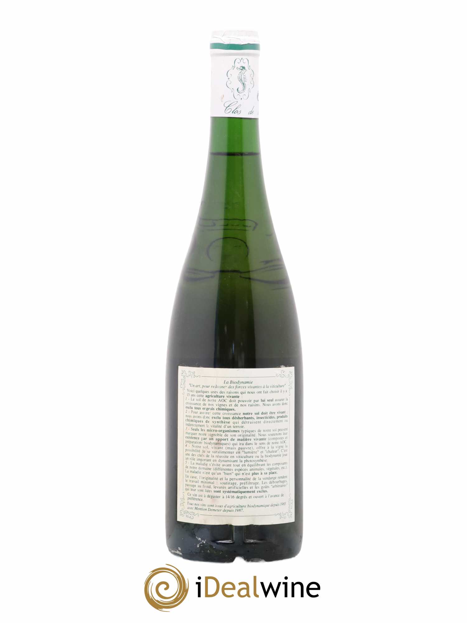 Savennières Clos de la Coulée de Serrant Vignobles de la Coulée de Serrant - Nicolas Joly 1993 - Lot de 1 bouteille - 1