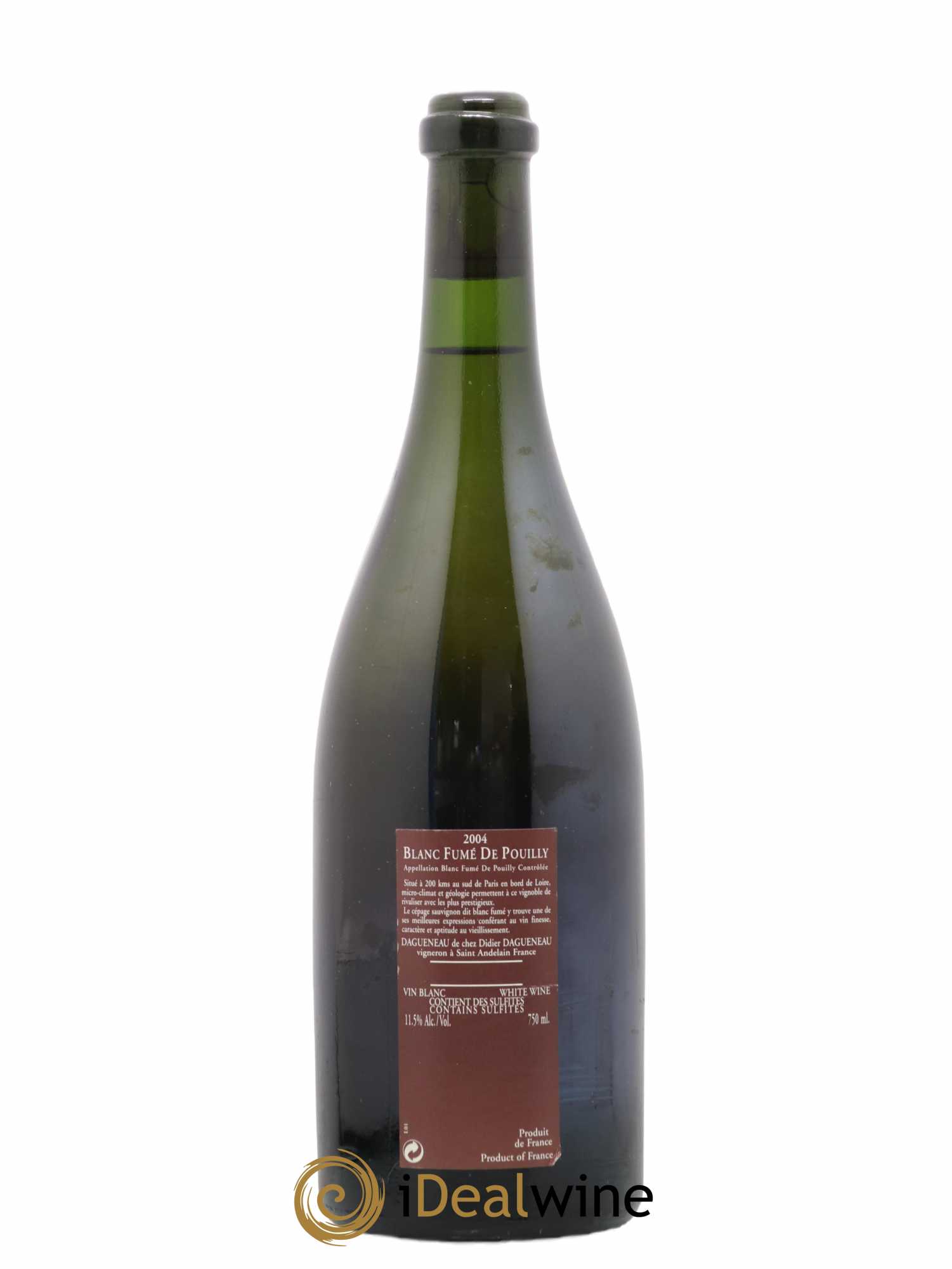 Vin de France (anciennement Pouilly-Fumé) Pur Sang Dagueneau (Domaine Didier - Louis-Benjamin) 2004 - Lot de 1 bouteille - 1
