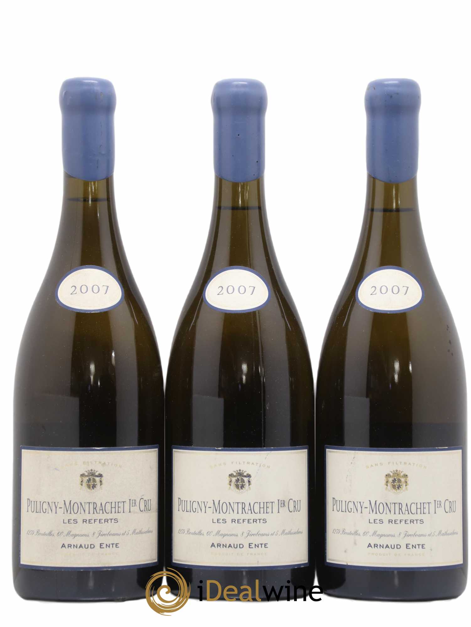 Puligny-Montrachet 1er Cru Les Referts Arnaud Ente 2007 - Lot de 3 bouteilles - 0