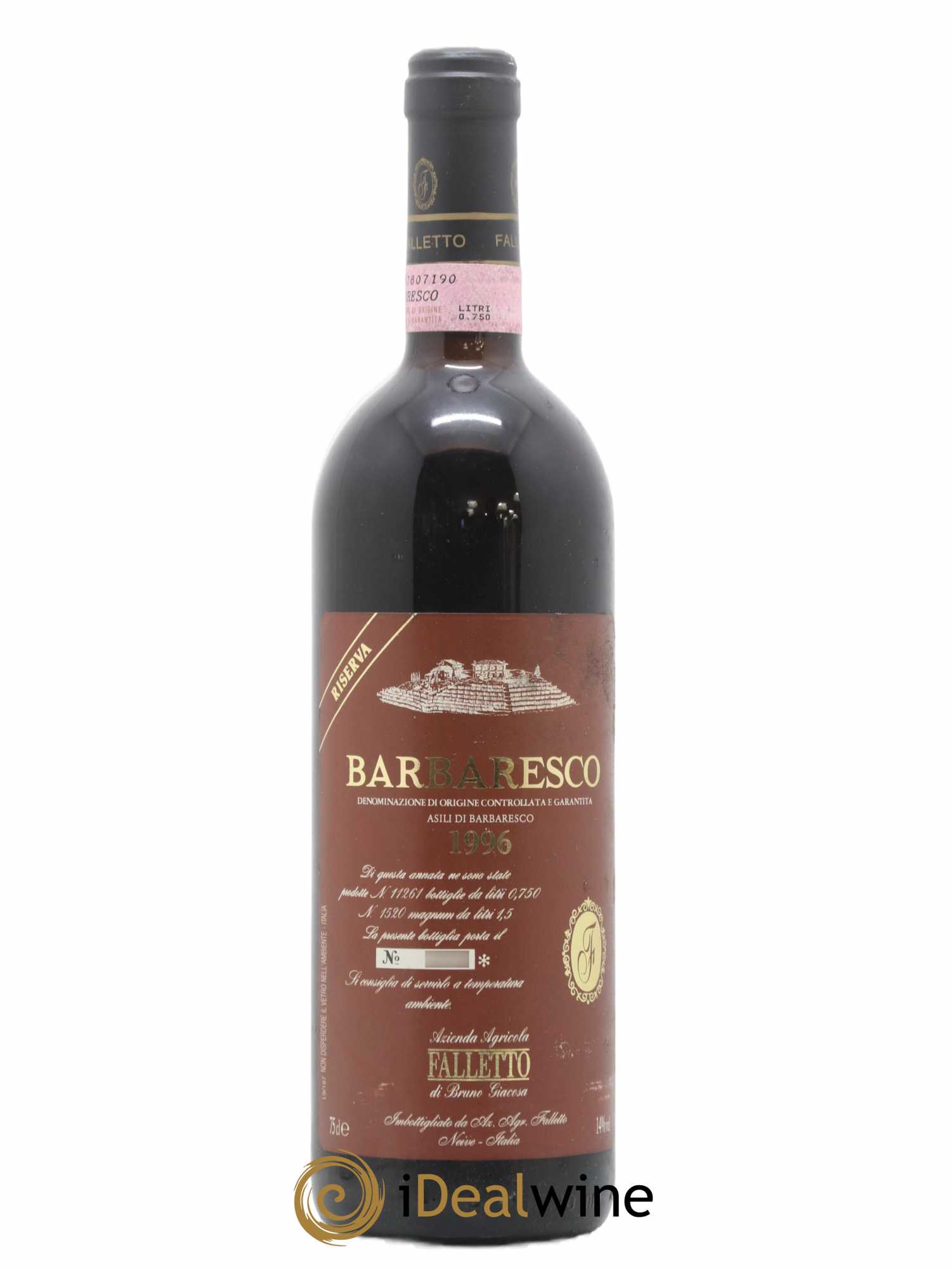 Barbaresco DOCG Asili Riserva Falletto - Bruno Giacosa 1996 - Lot de 1 bouteille - 0