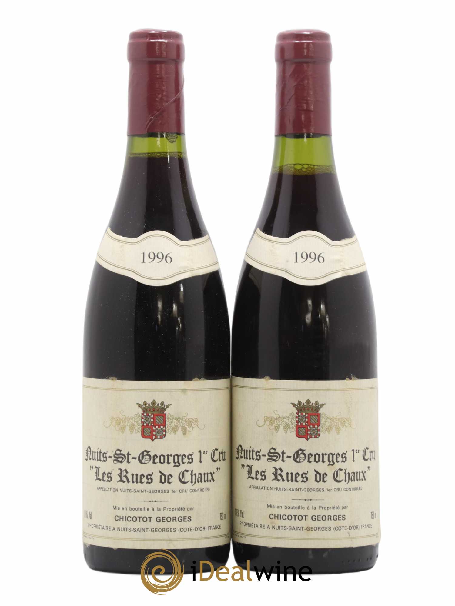 Nuits-Saint-Georges 1er Cru Rues de Chaux Chicotot 1996 - Lot de 2 bouteilles - 0