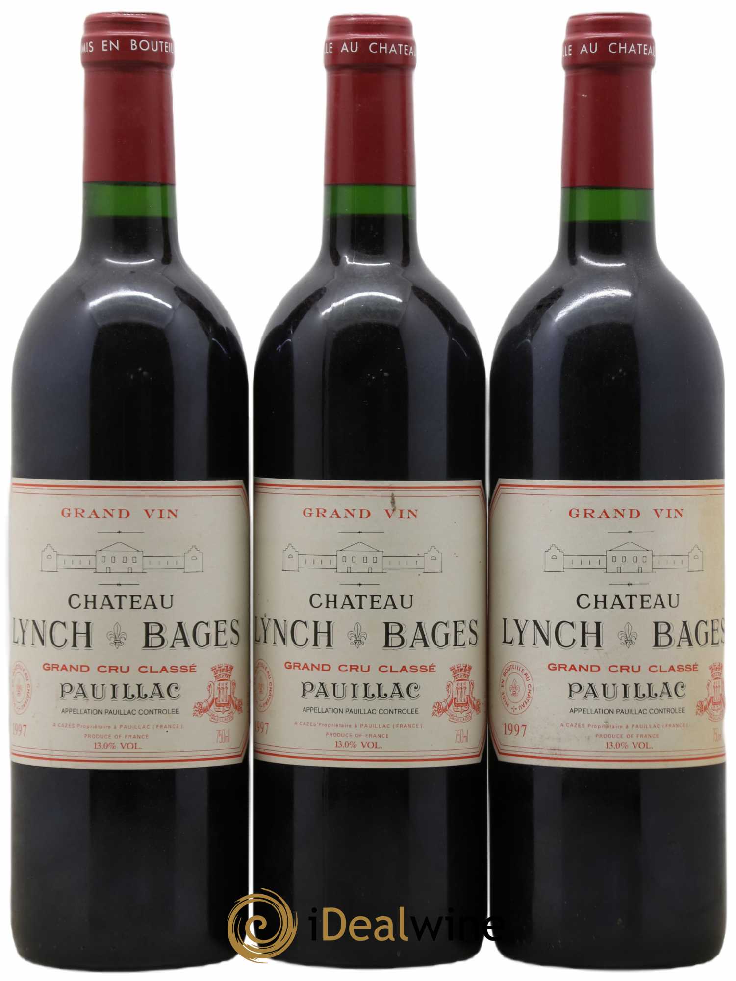 Château Lynch Bages 5ème Grand Cru Classé 1997 - Lot de 3 bouteilles - 0