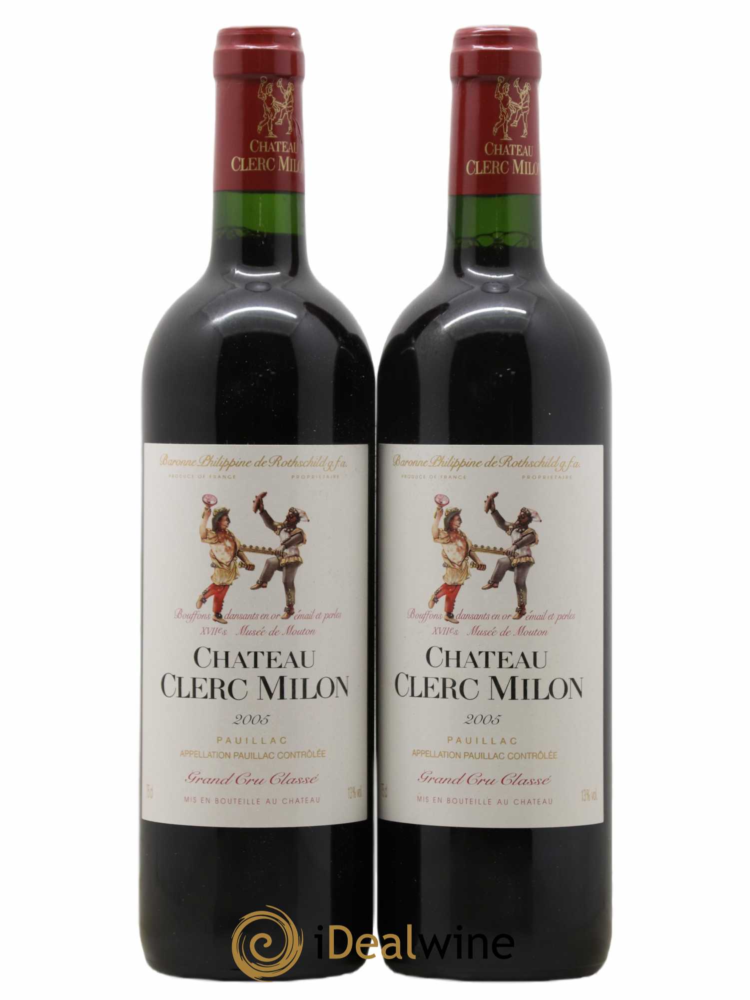 Château Clerc Milon 5ème Grand Cru Classé 2005 - Lot de 2 bouteilles - 0