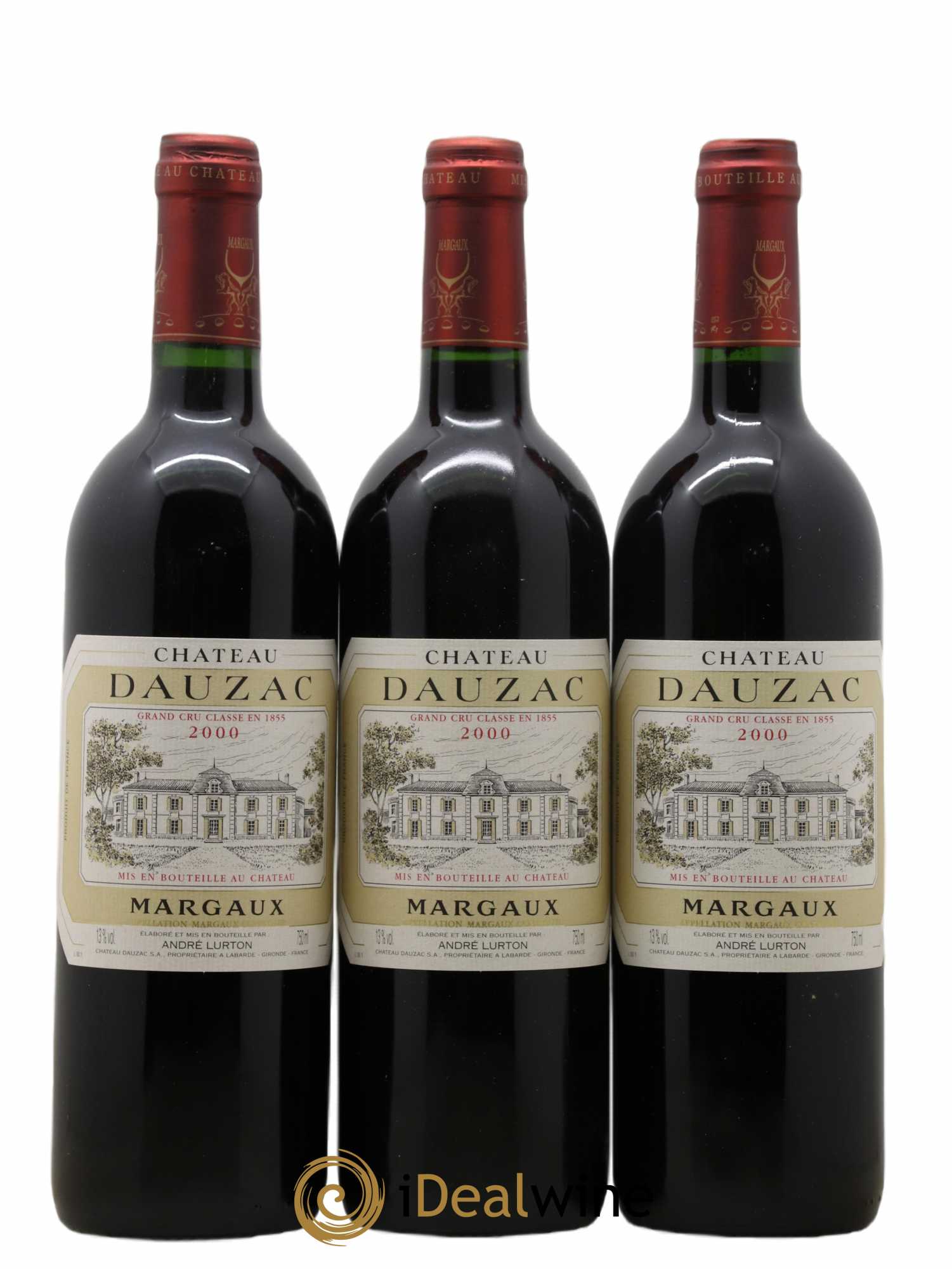 Château Dauzac 5ème Grand Cru Classé 2000 - Lot de 3 bouteilles - 0