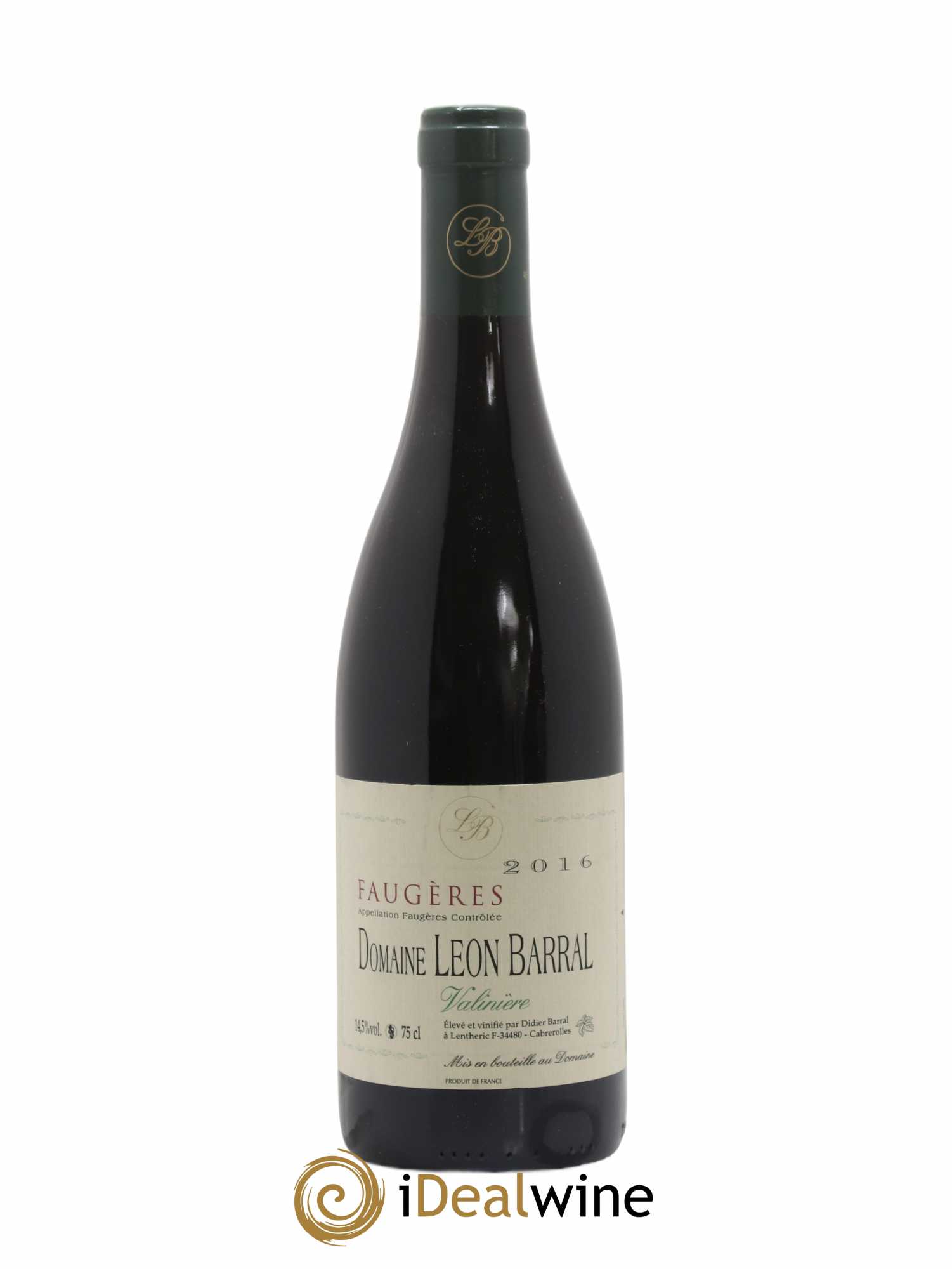 Faugères Valinière Domaine Léon Barral 2016 - Lot de 1 bouteille - 0