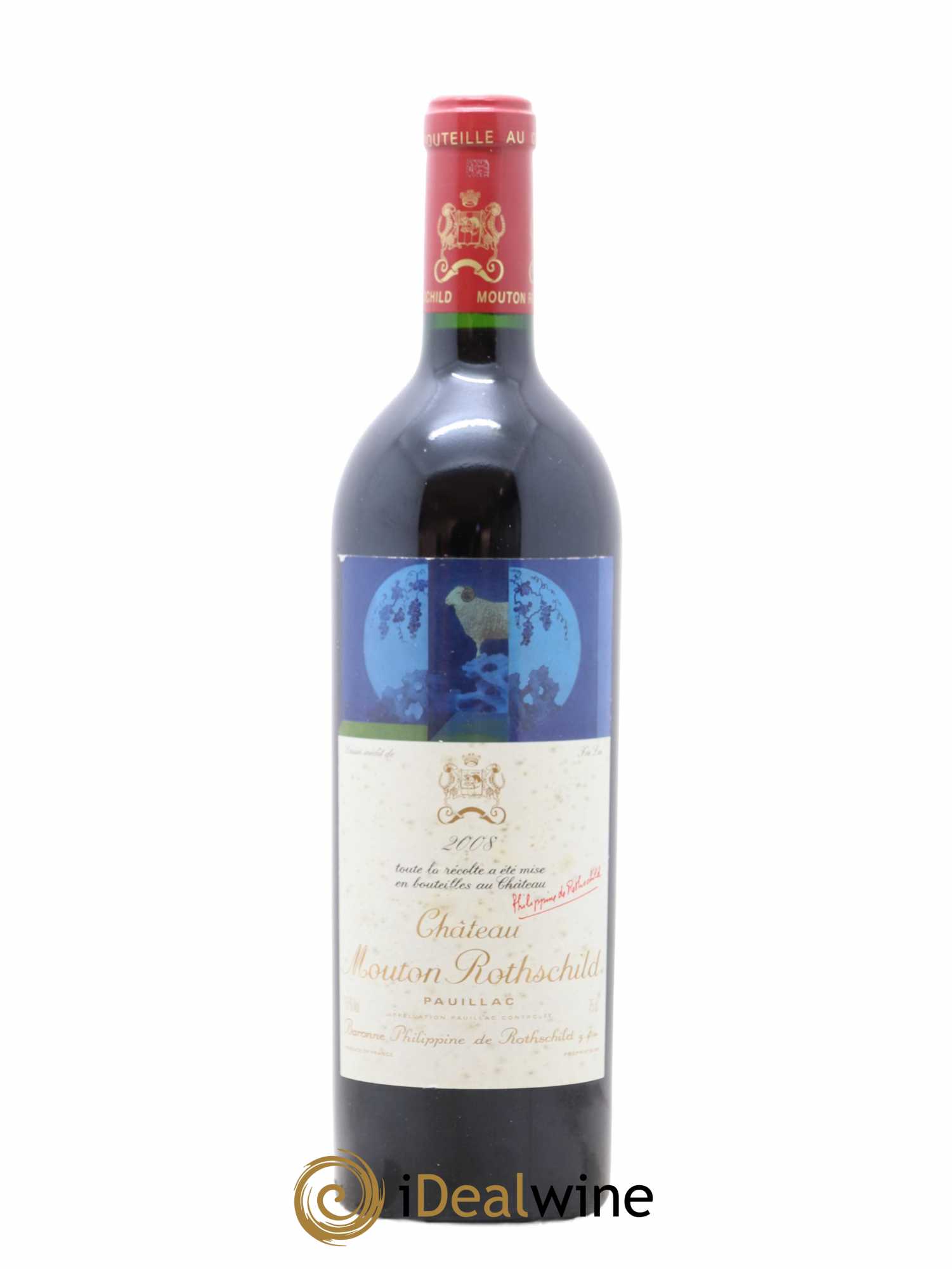Château Mouton Rothschild 1er Grand Cru Classé 2008 - Lot de 1 bouteille - 0