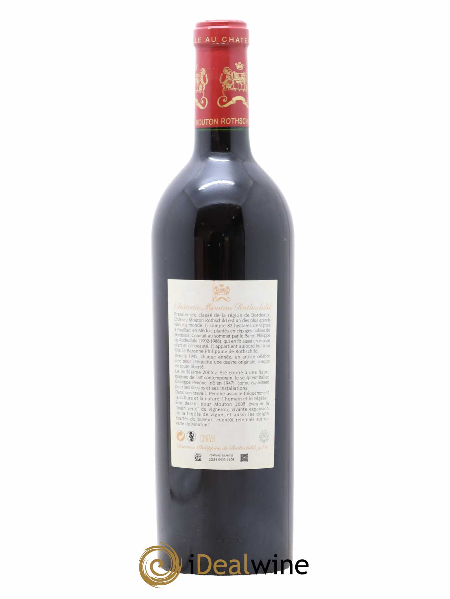 Château Mouton Rothschild 1er Grand Cru Classé 2005 - Lot de 1 bouteille - 1