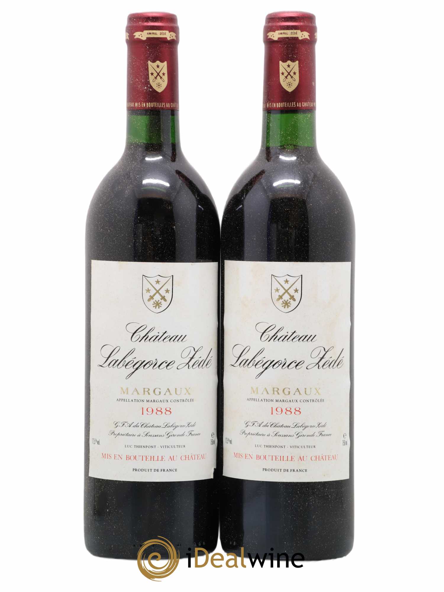 Château Labegorce Zédé Cru Bourgeois 1988 - Lot de 2 bouteilles - 0