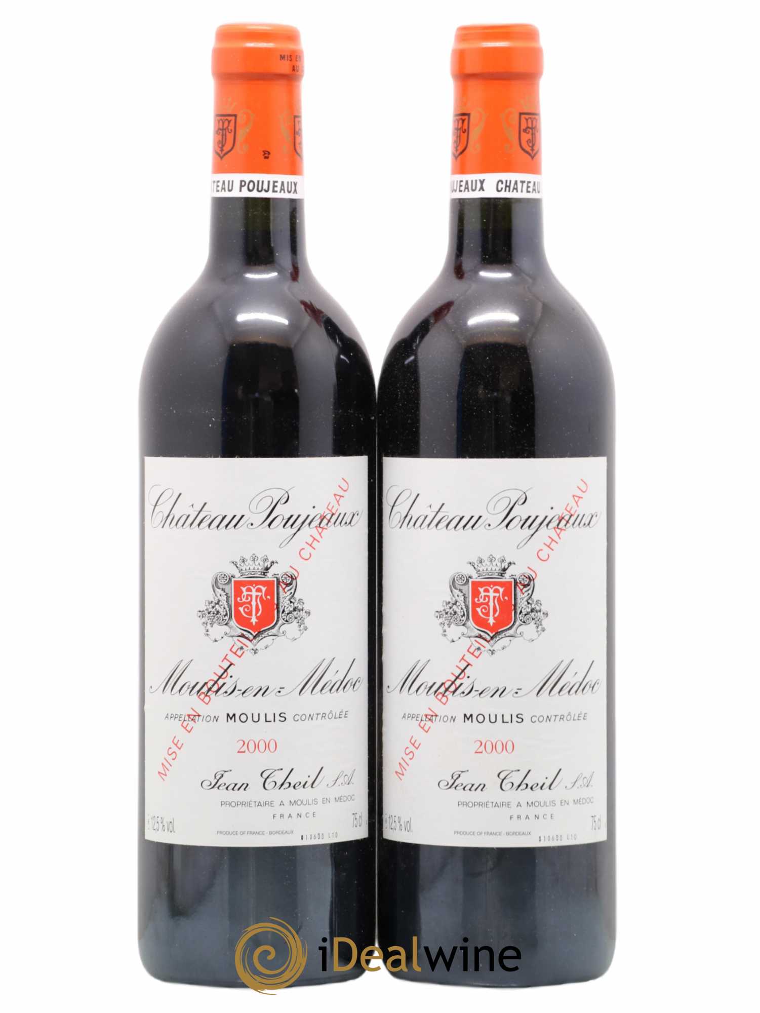 Château Poujeaux 2000 - Lot de 2 bouteilles - 0