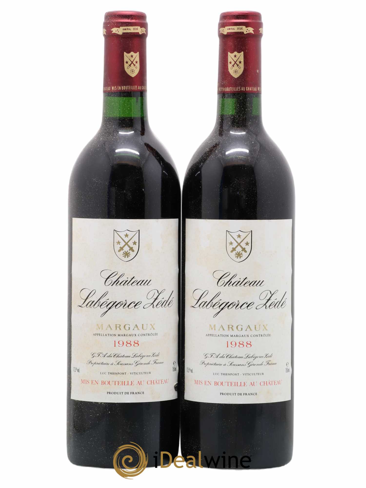 Château Labegorce Zédé Cru Bourgeois 1988 - Lot de 2 bouteilles - 0