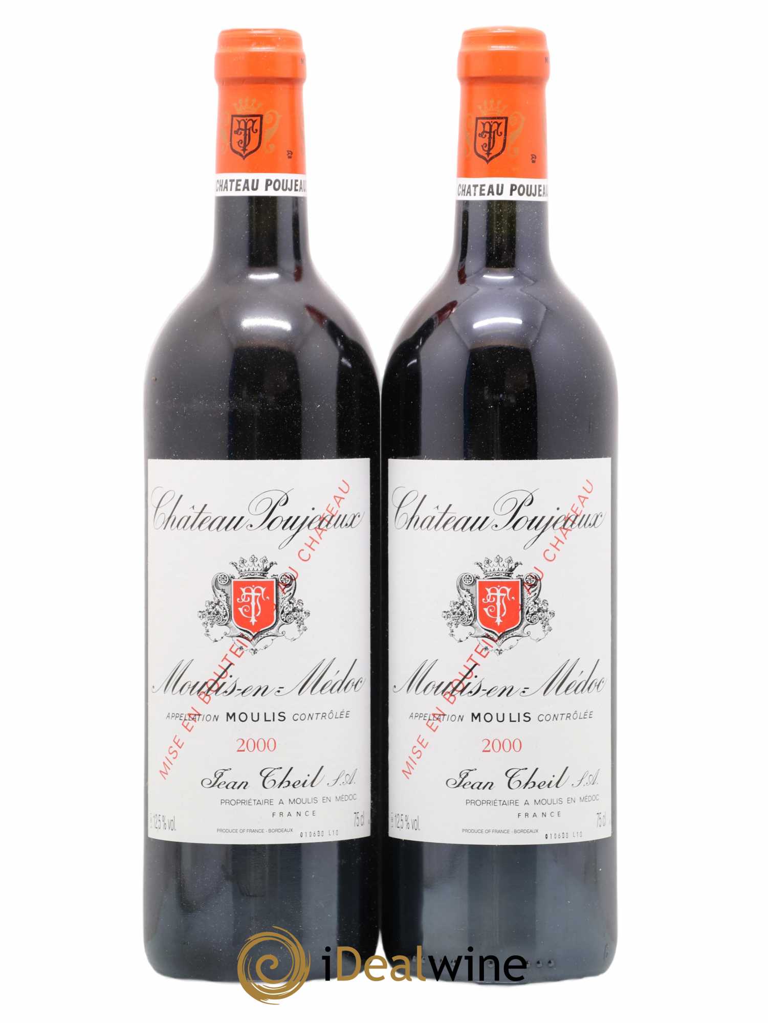 Château Poujeaux 2000 - Lot de 2 bouteilles - 0