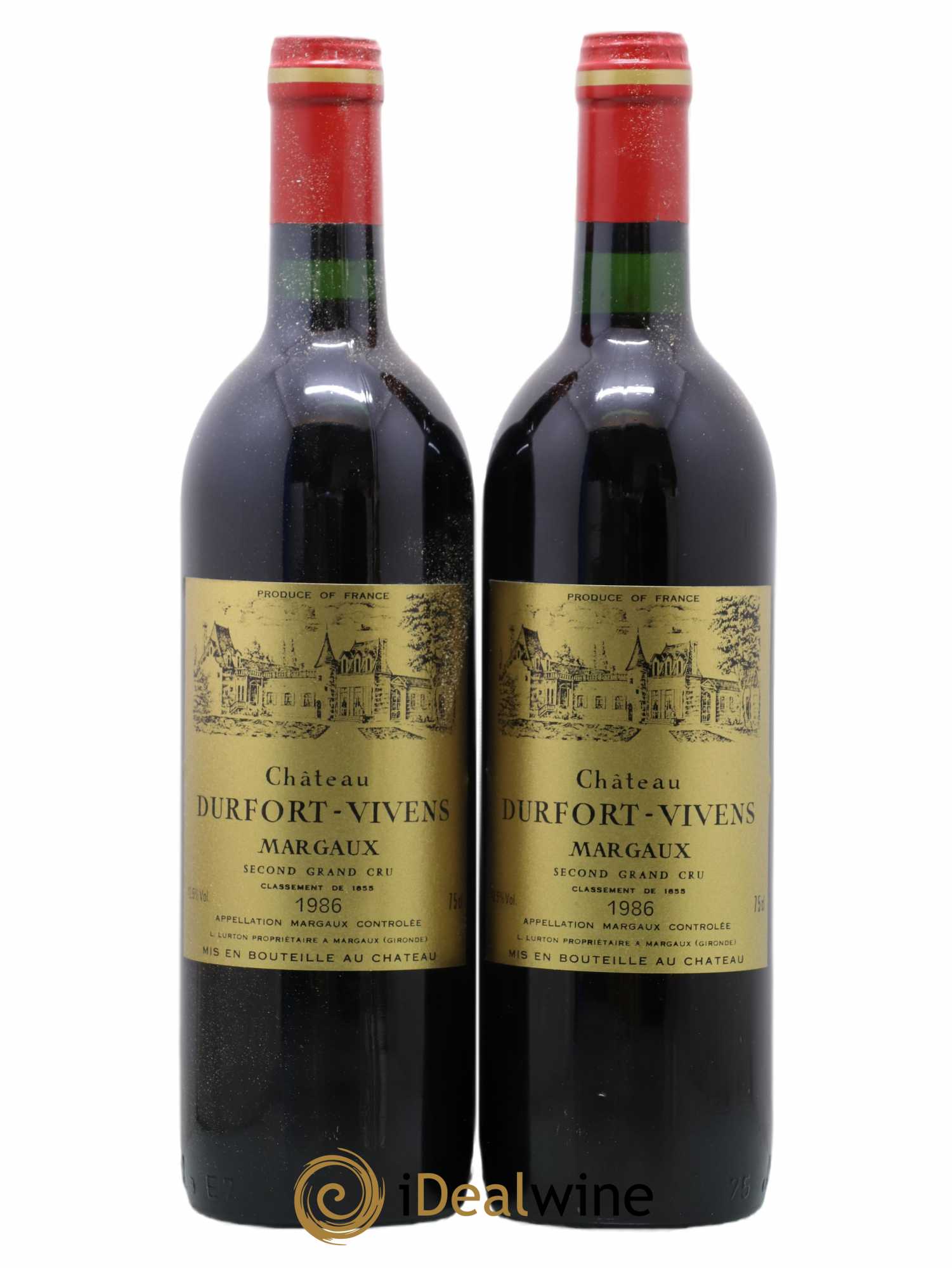 Château Durfort Vivens 2ème Grand Cru Classé 1986 - Lot de 2 bouteilles - 0