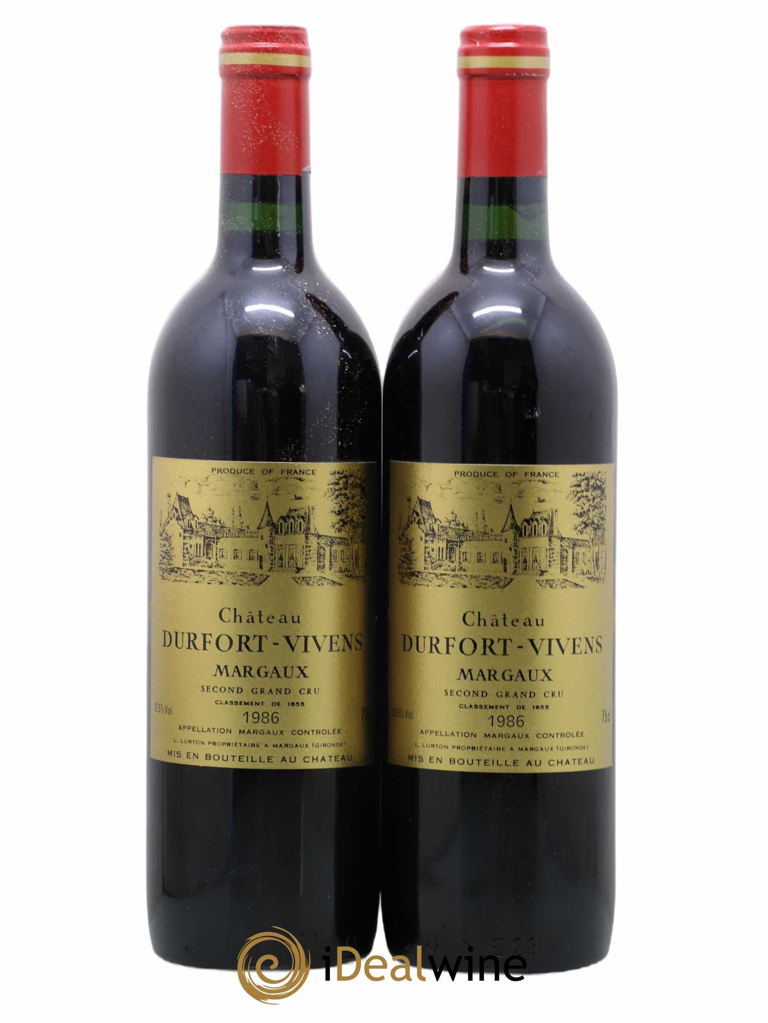 Château Durfort Vivens 2ème Grand Cru Classé 1986 - Lotto di 2 bottiglie - 0
