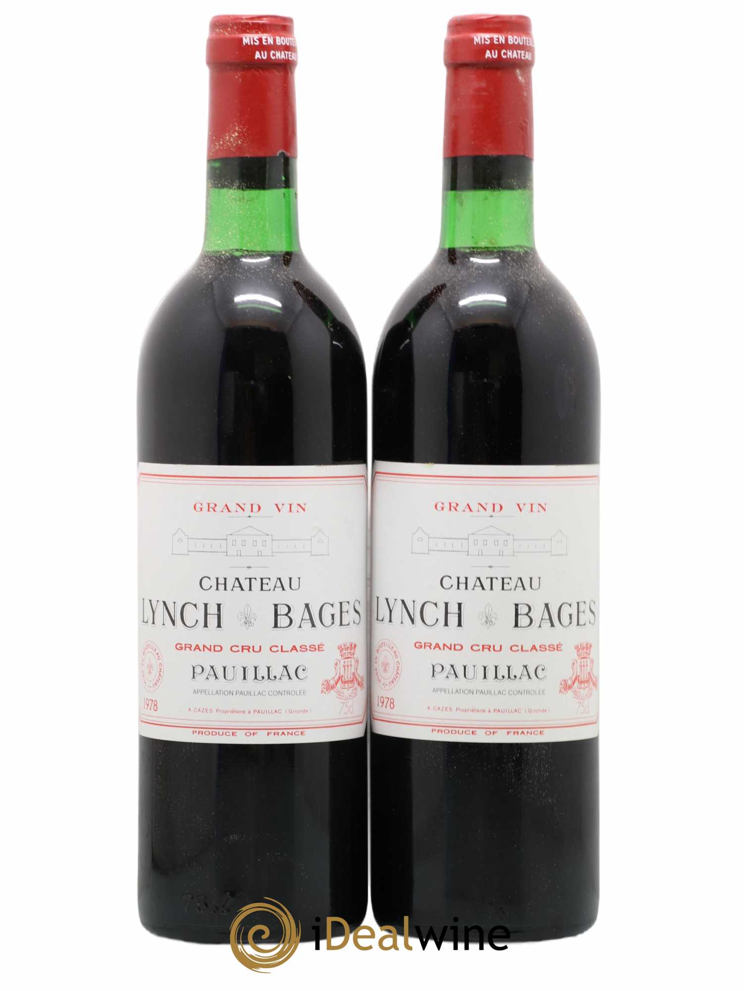 Château Lynch Bages 5ème Grand Cru Classé 1978 - Lot de 2 bouteilles - 0