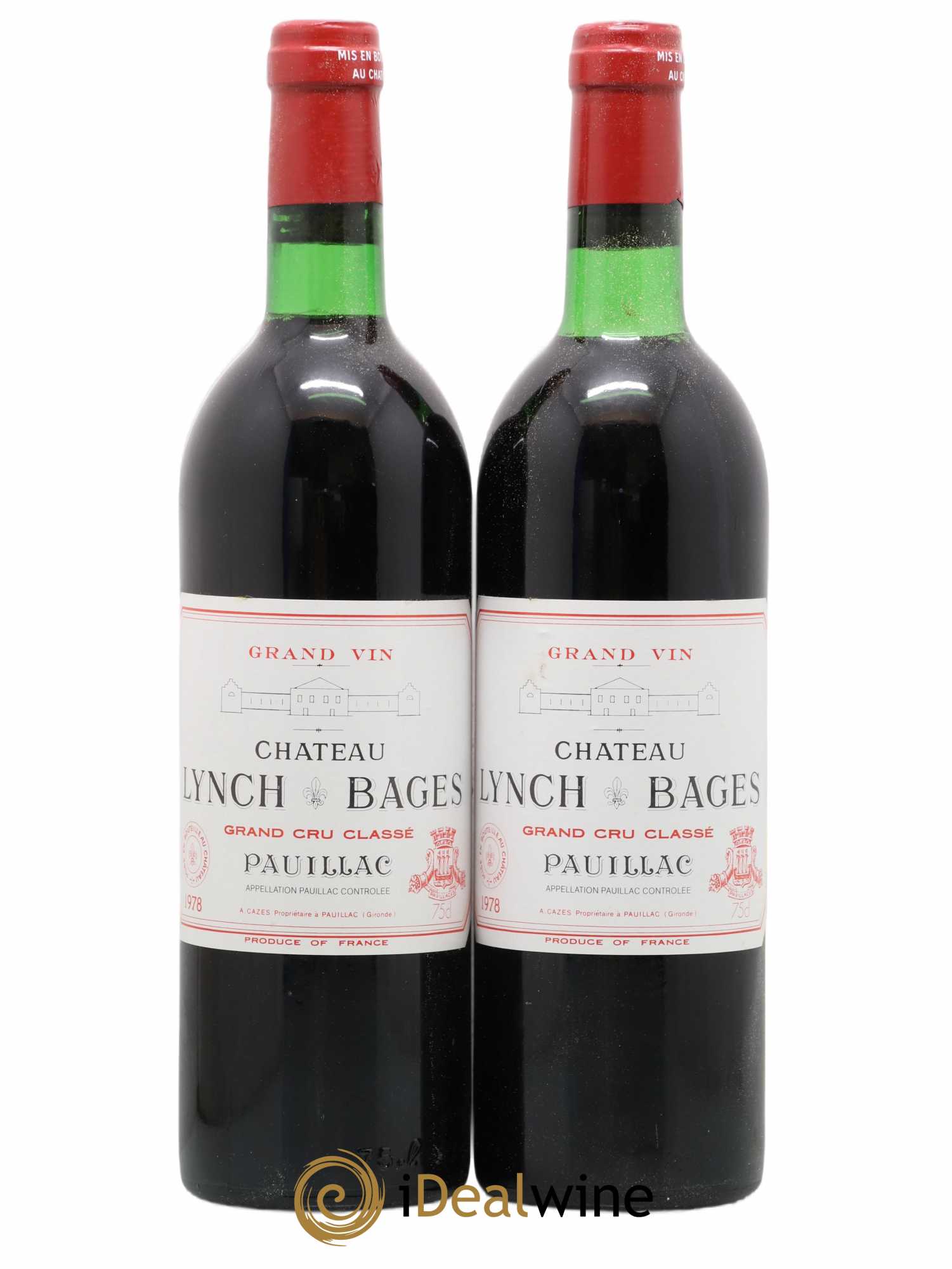 Château Lynch Bages 5ème Grand Cru Classé 1978 - Lot of 2 bottles - 0