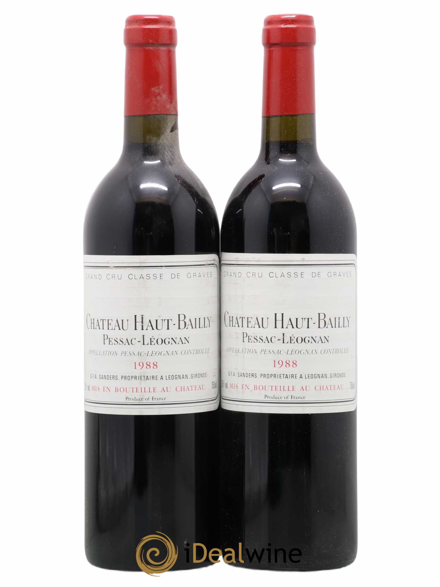 Château Haut-Bailly Cru Classé de Graves 1988 - Lot de 2 bouteilles - 0