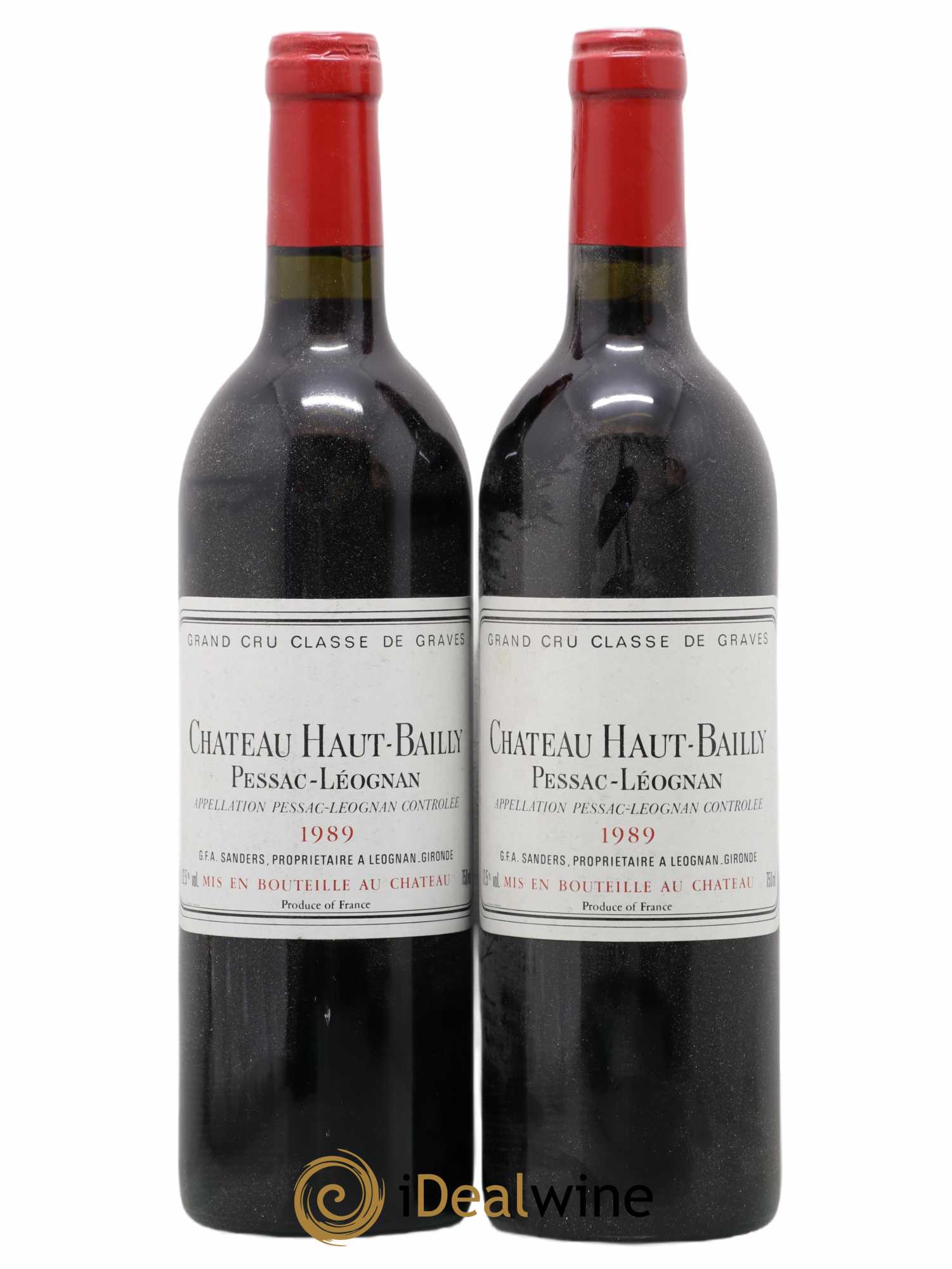 Château Haut-Bailly Cru Classé de Graves 1989 - Lot de 2 bouteilles - 0
