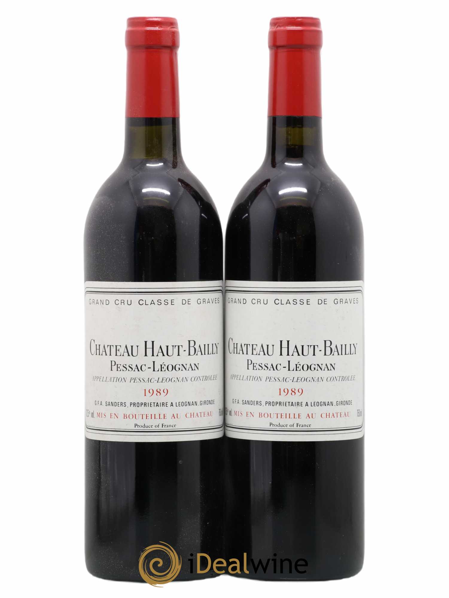 Château Haut-Bailly Cru Classé de Graves 1989 - Lot de 2 bouteilles - 0