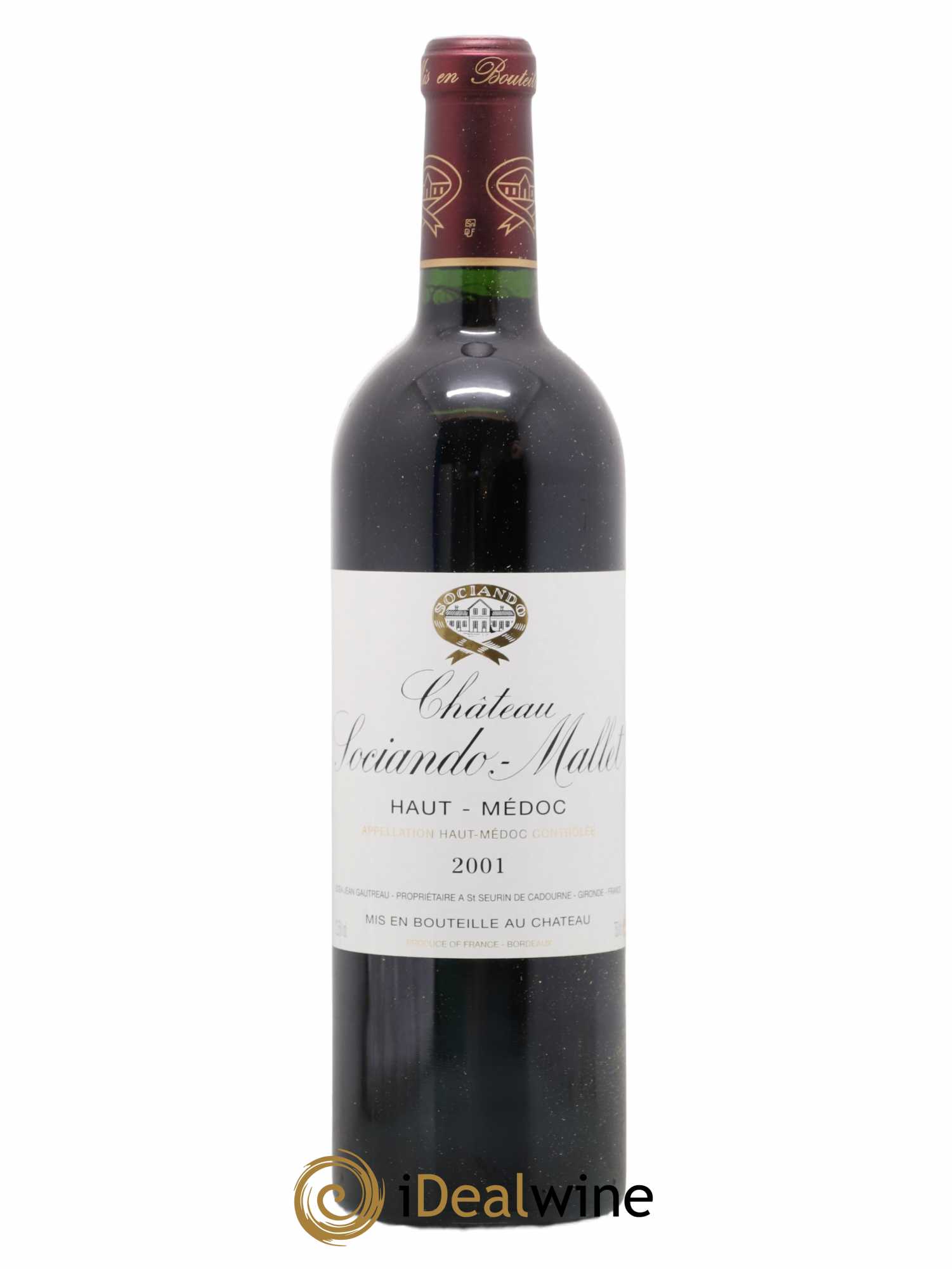 Château Sociando Mallet 2001 - Lot de 1 bouteille - 0