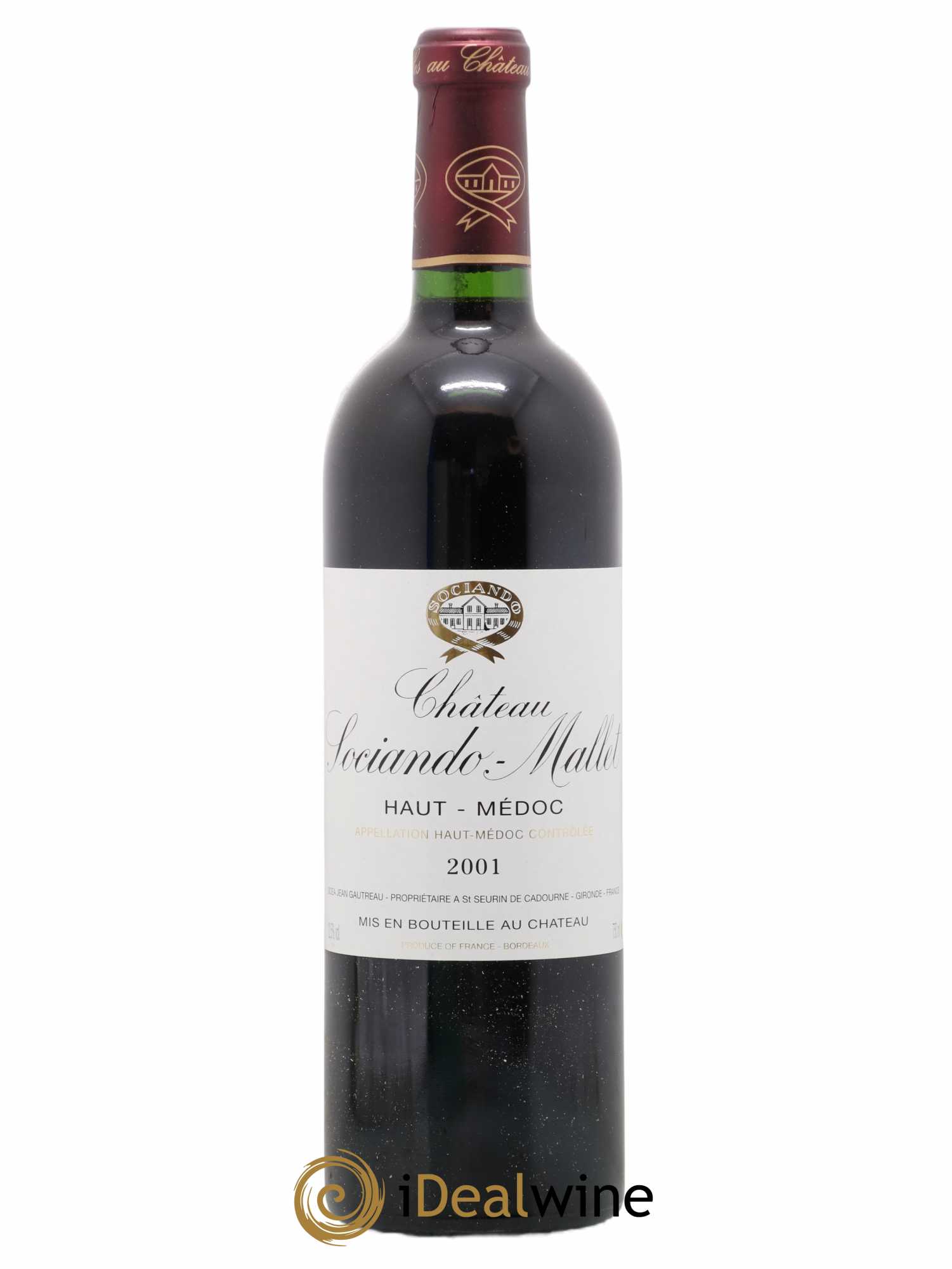 Château Sociando Mallet 2001 - Lot de 1 bouteille - 0