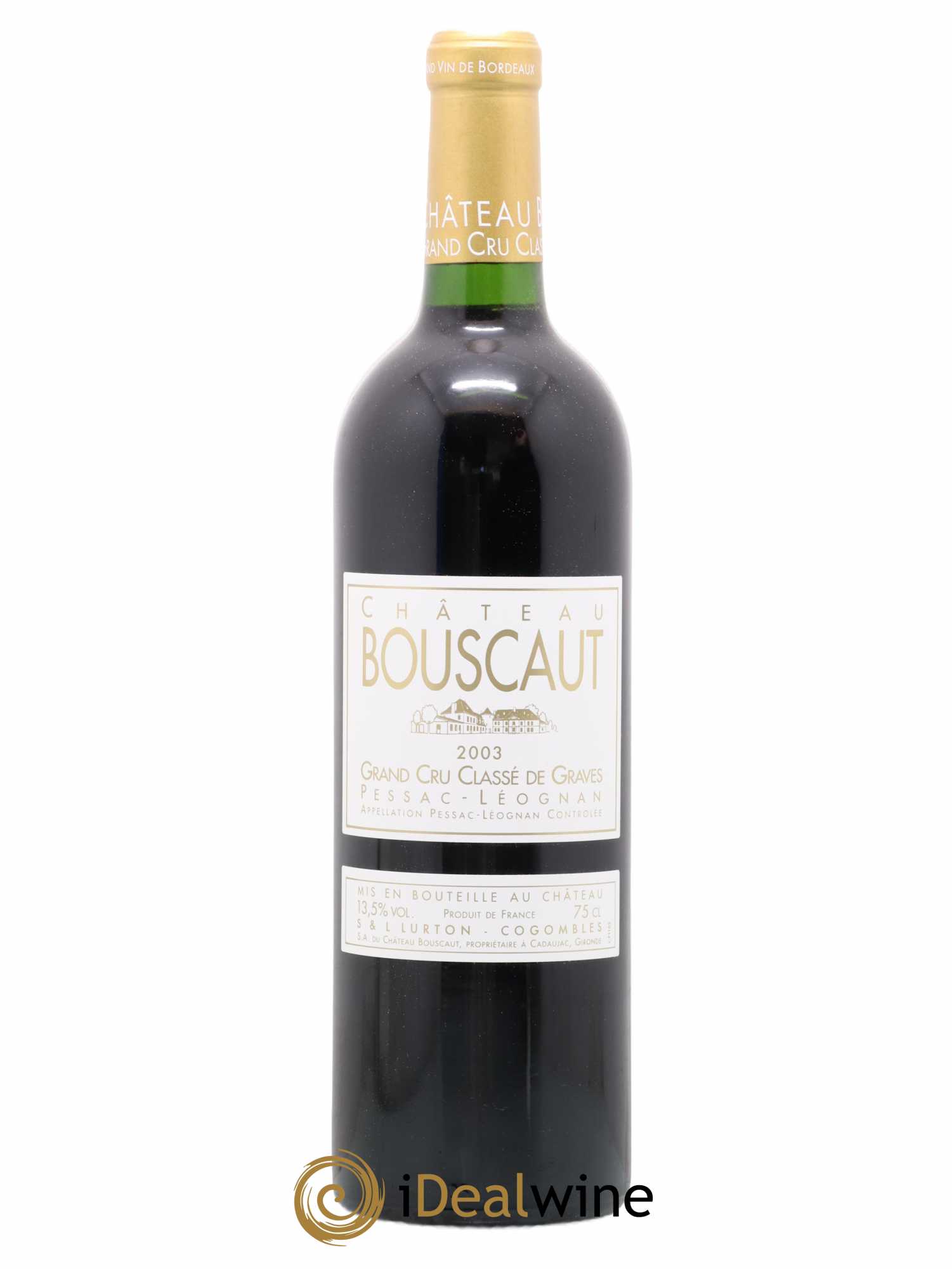 Château Bouscaut Cru Classé de Graves 2003 - Lot de 1 bouteille - 0