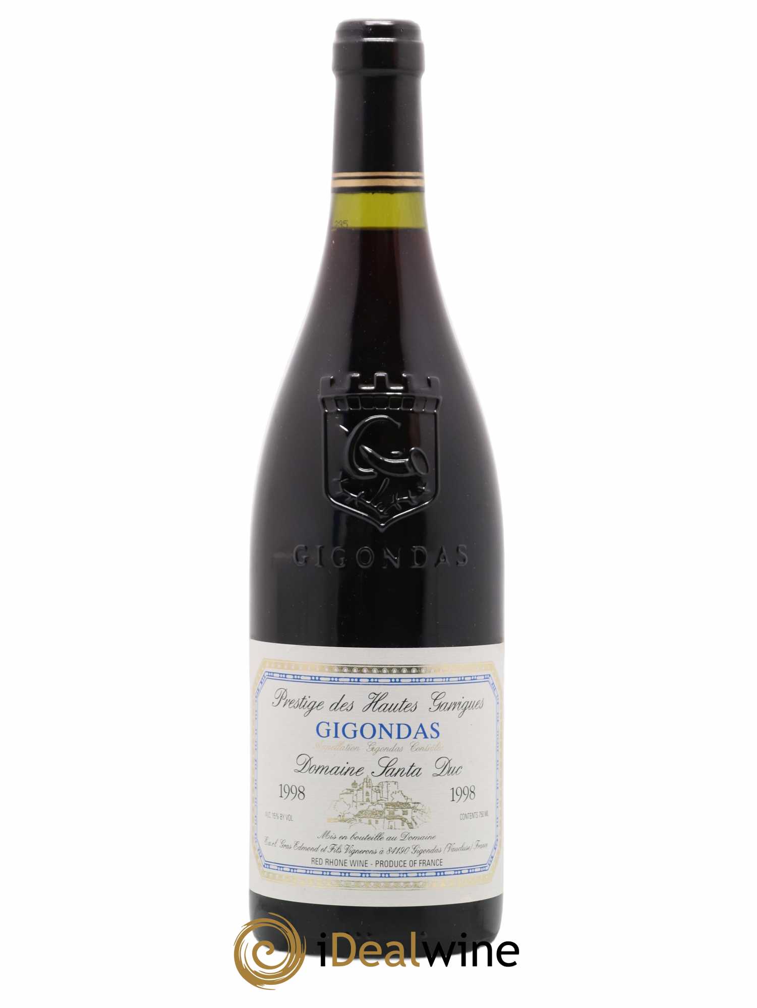 Gigondas Santa Duc Prestige des Hautes Garrigues 1998 - Posten von 1 Flasche - 0