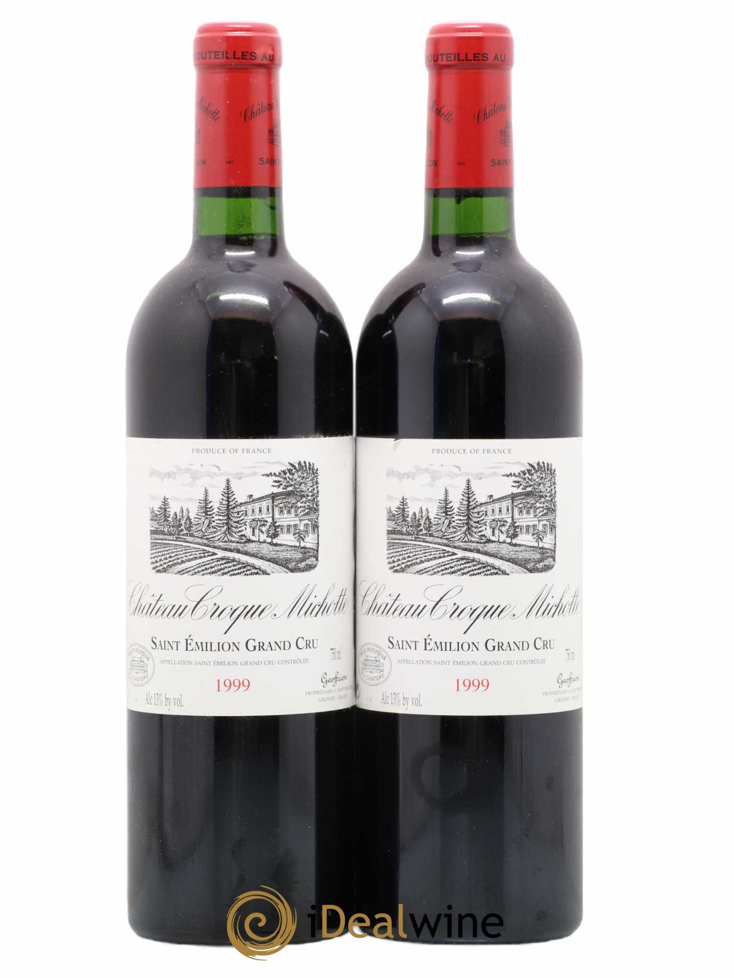 Château Croque Michotte 1999 - Lot de 2 bouteilles - 0