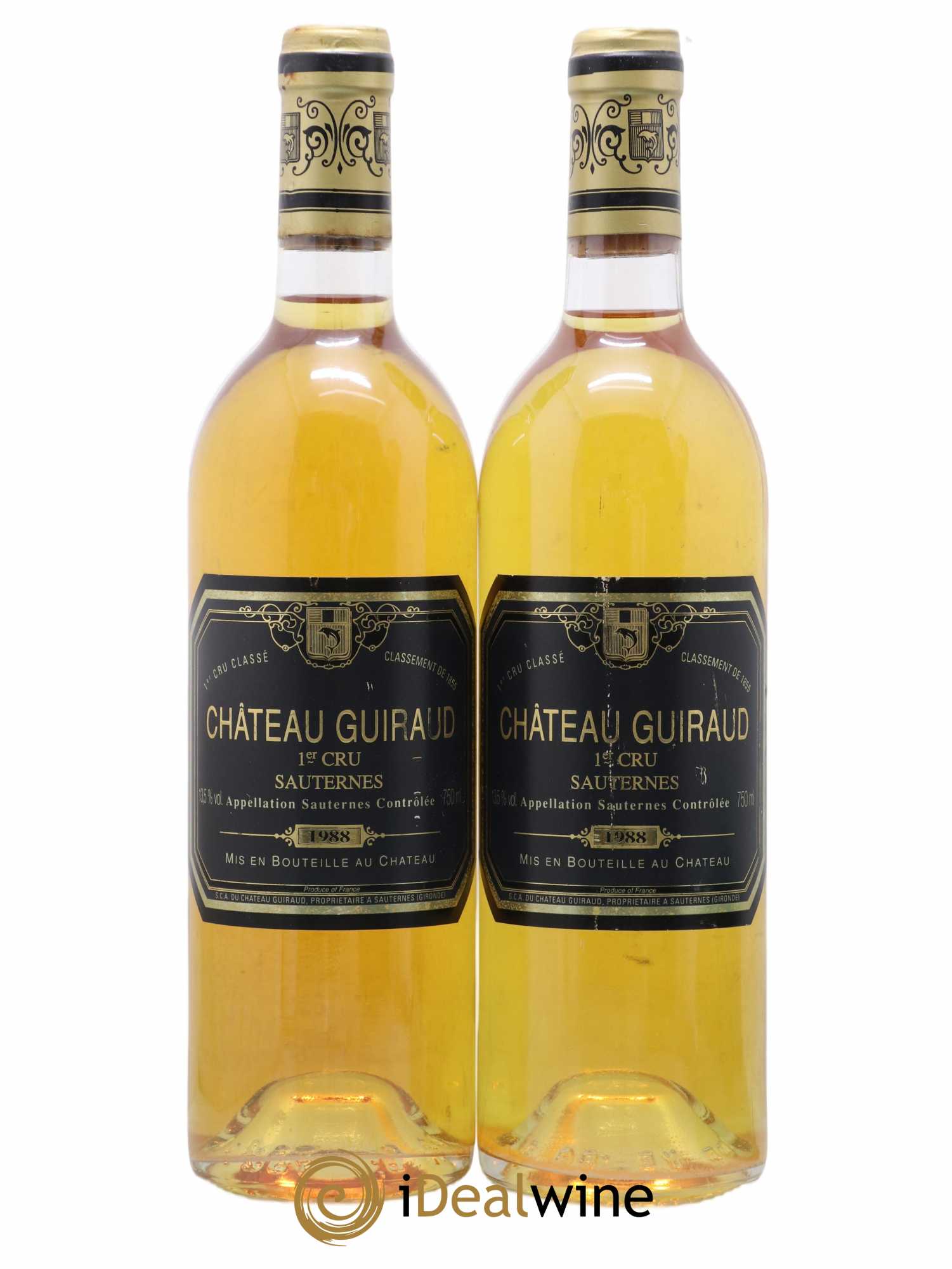 Château Guiraud 1er Grand Cru Classé 1988 - Lot de 2 bouteilles - 0