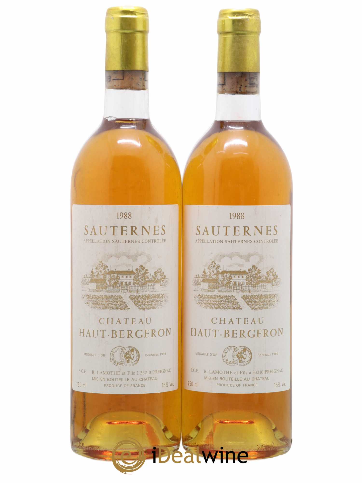 Château Haut-Bergeron 1988 - Lotto di 2 bottiglie - 0