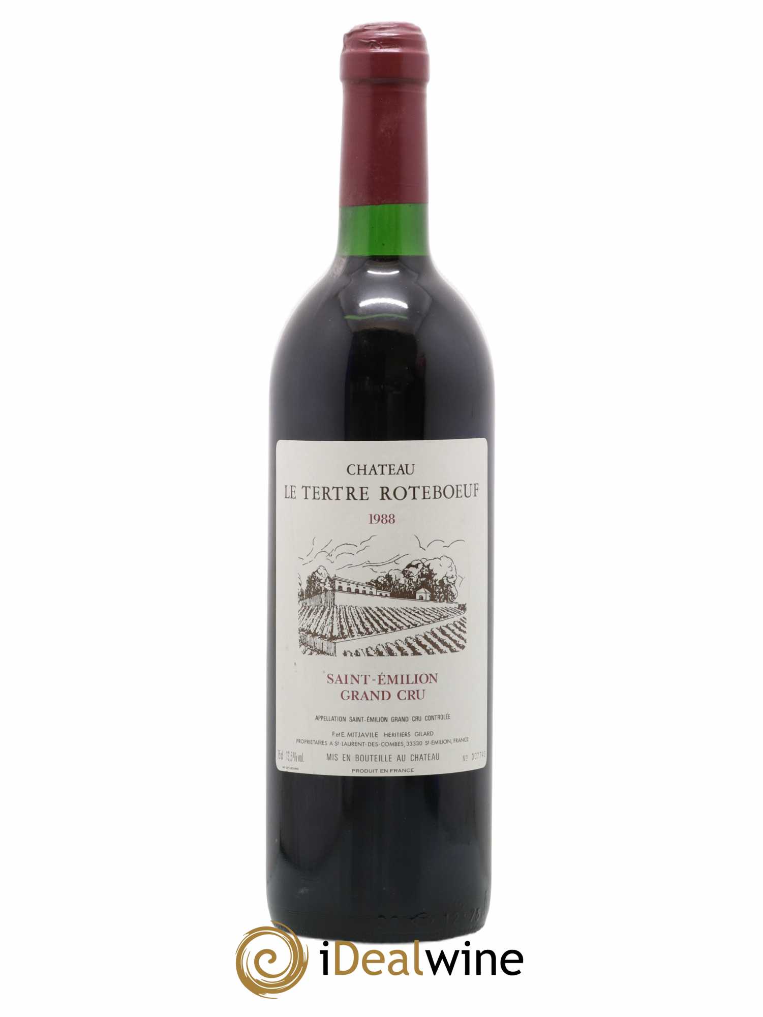 Château Tertre Roteboeuf 1988 - Lot de 1 bouteille - 0